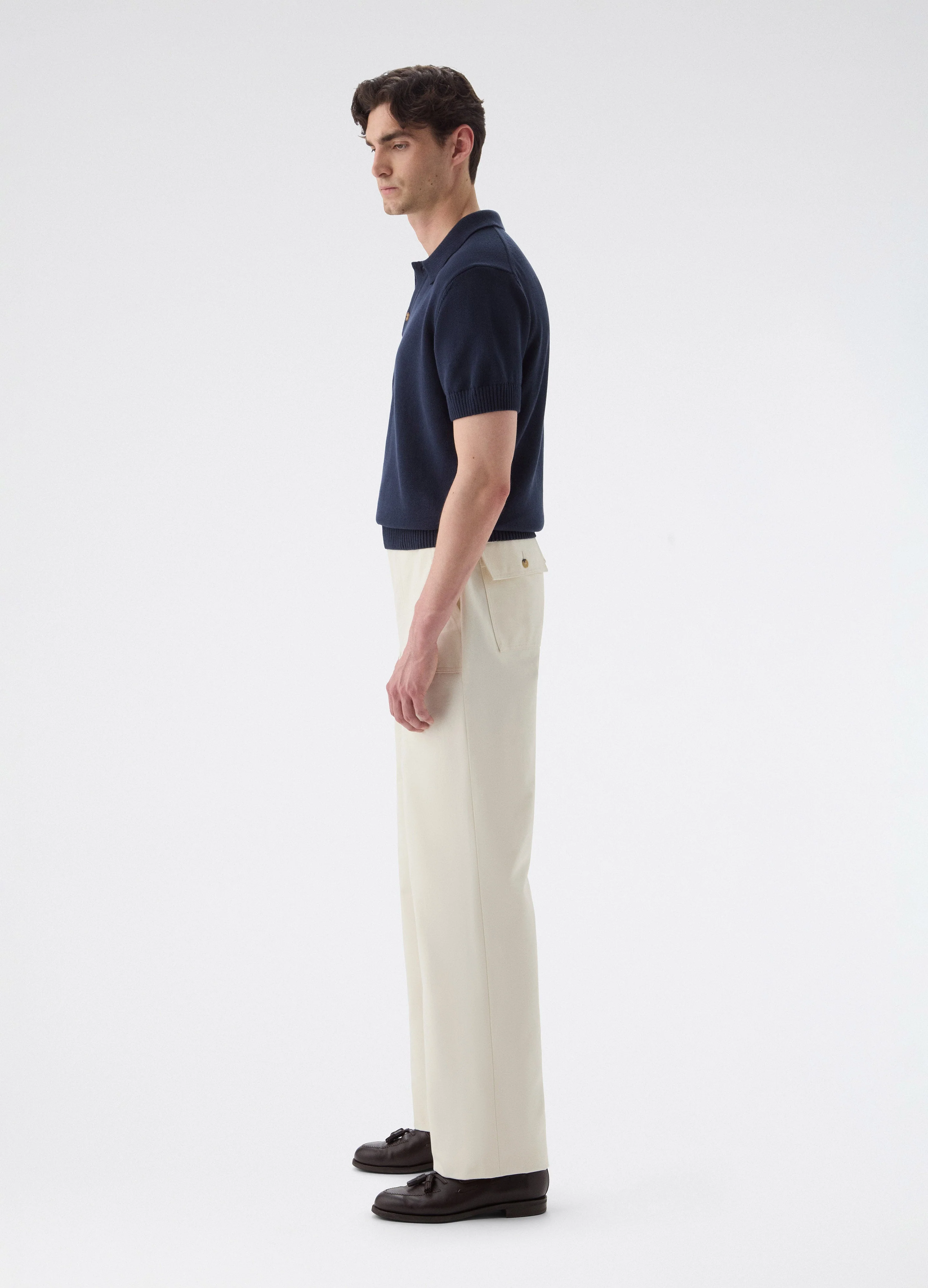 Albert Fatigue Trousers - Ecru - Image 3