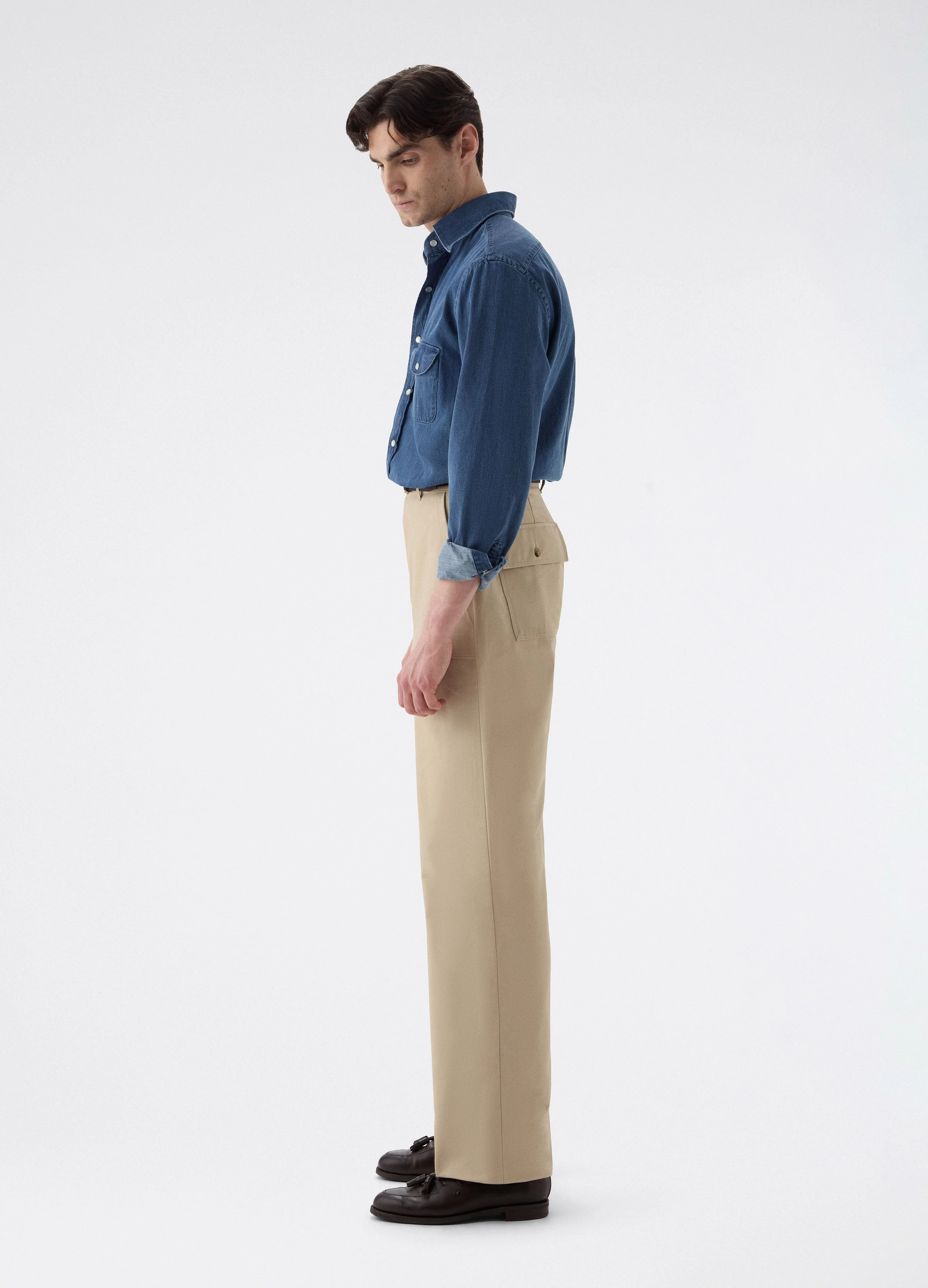 Albert Fatigue Trousers - Tan - Image 3