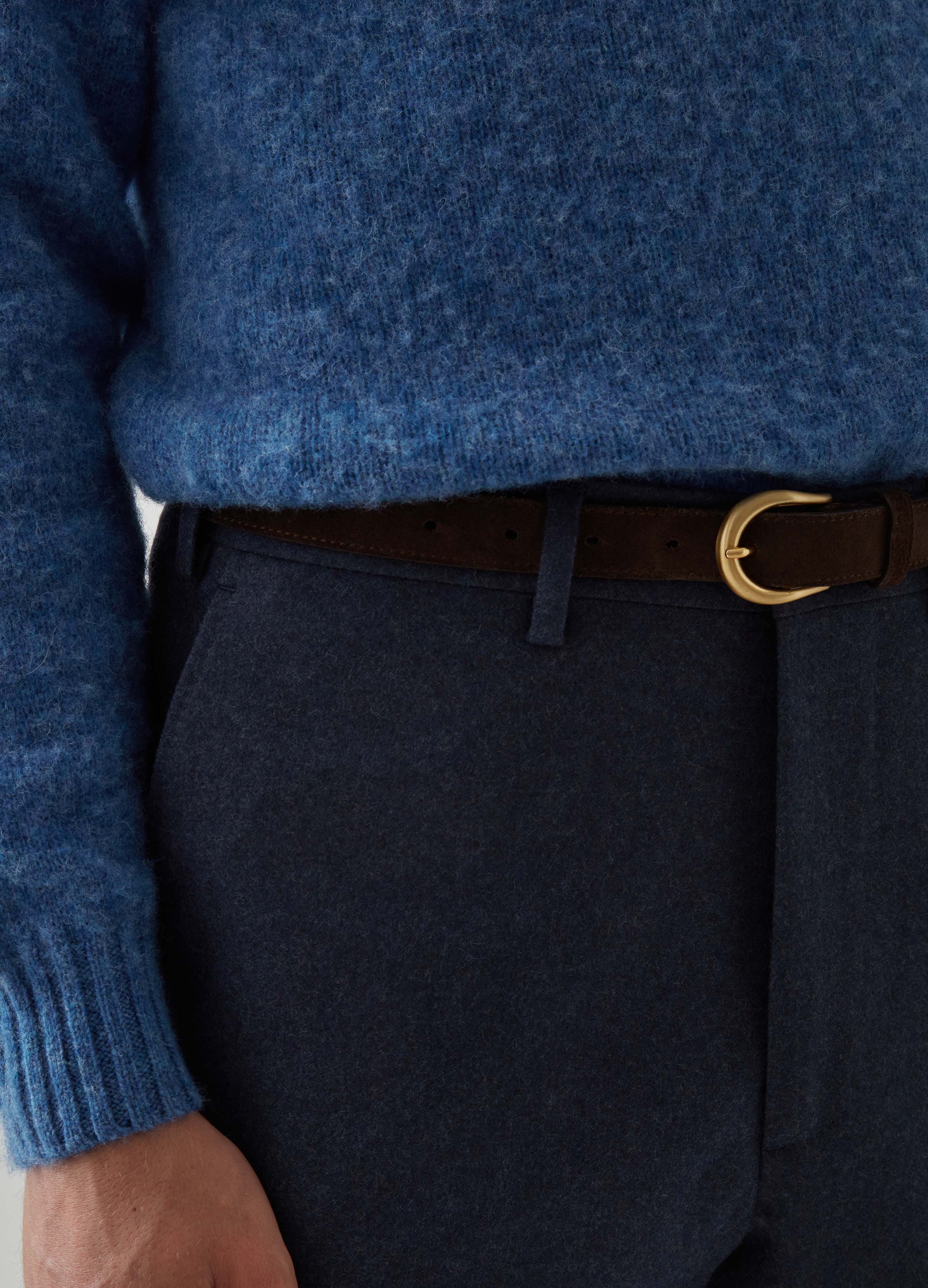 Alf Flannel Trousers - Air Force Blue - Image 3