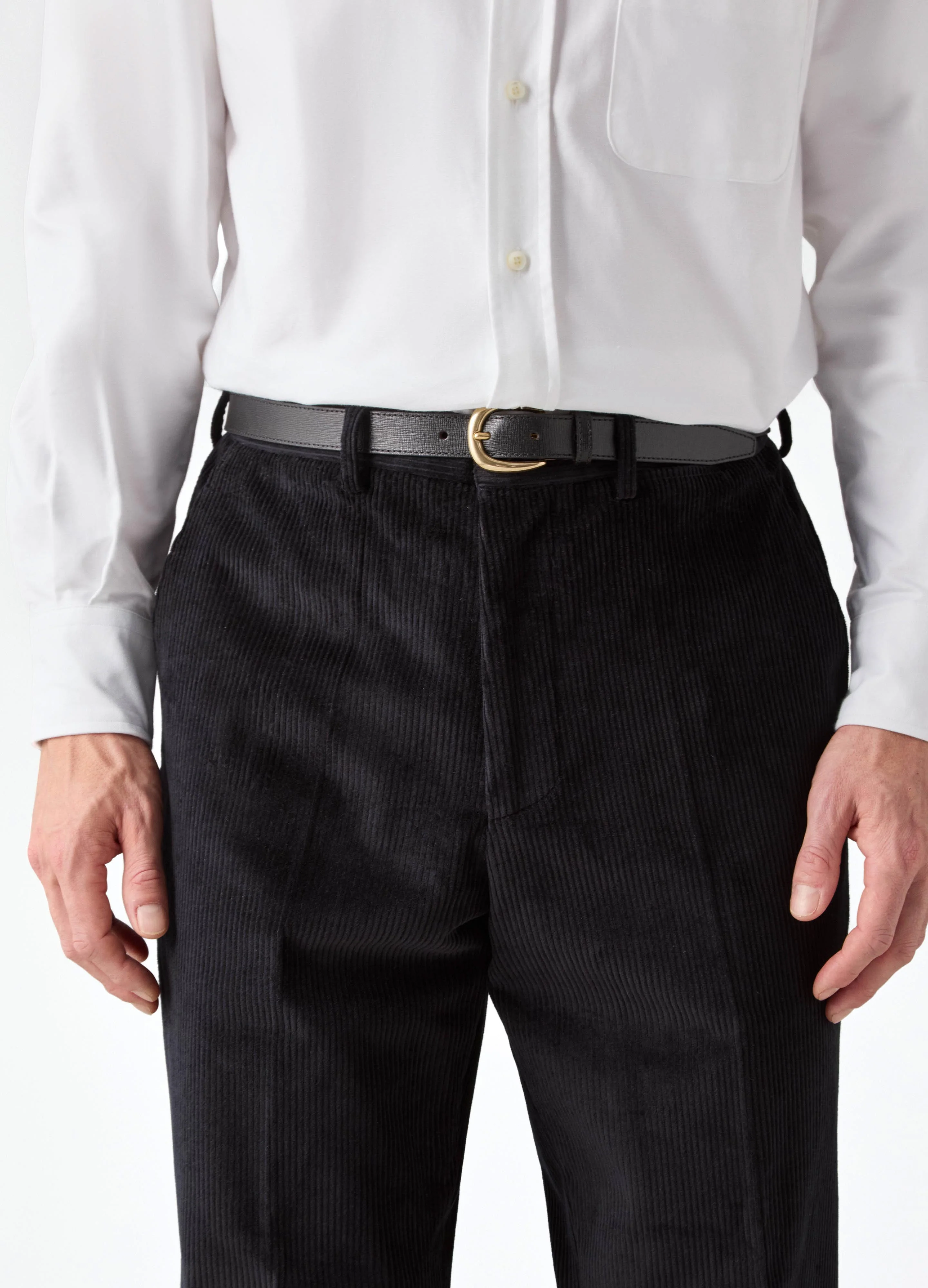 Alfie Corduroy Trousers - Black - Image 3