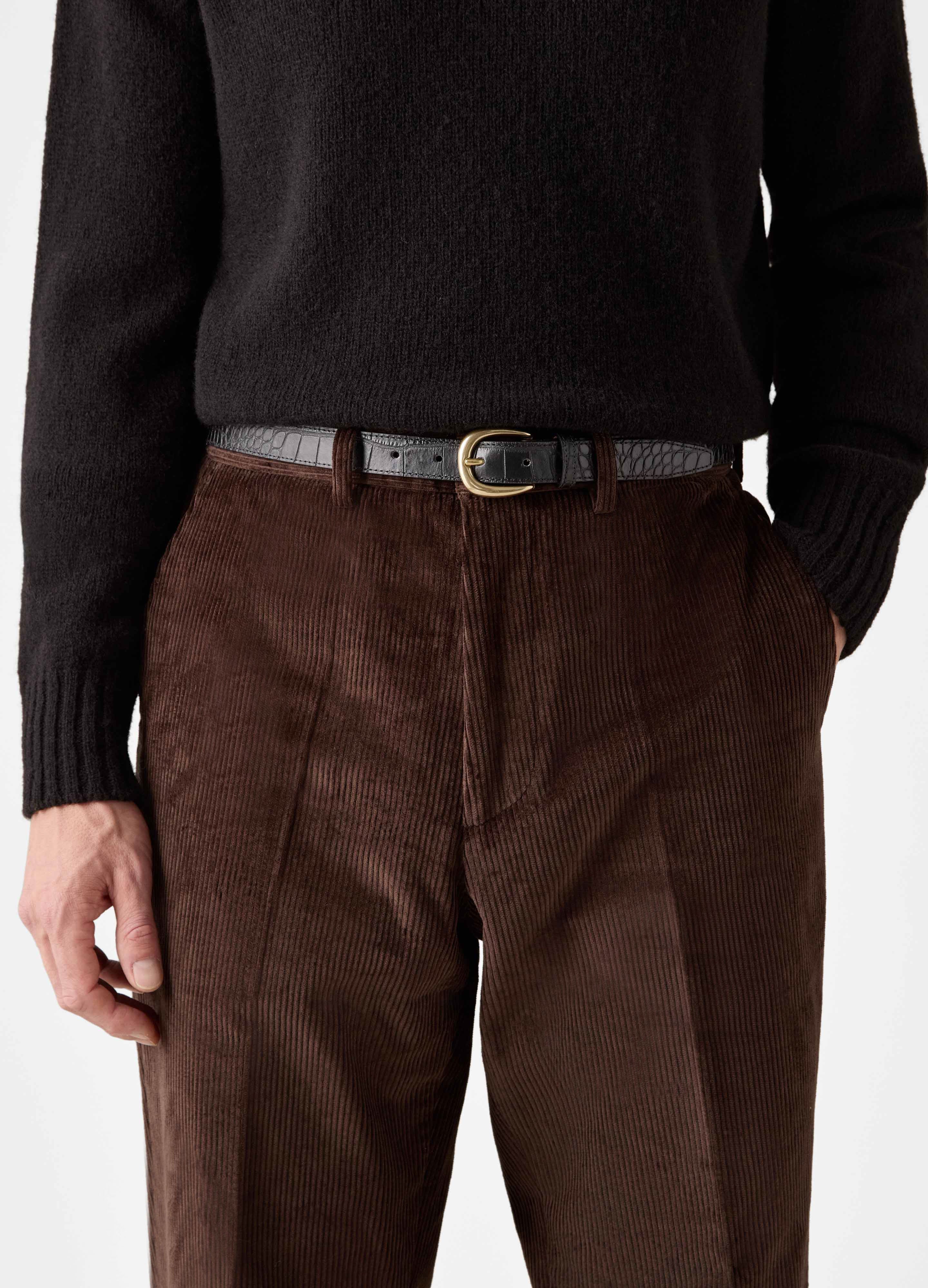 Alfie Corduroy Trousers - Brown - Image 2