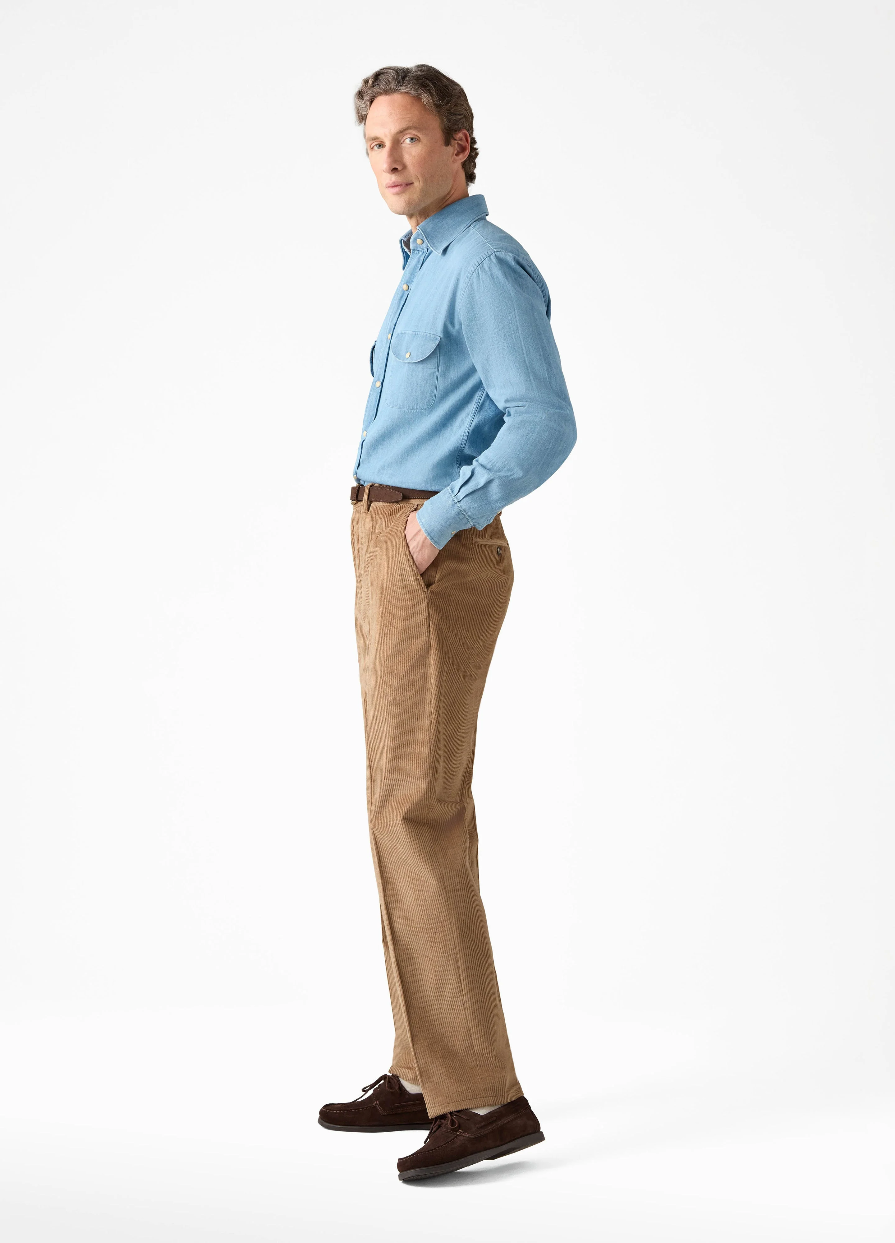 Alfie Corduroy Trousers - Fawn - Image 2