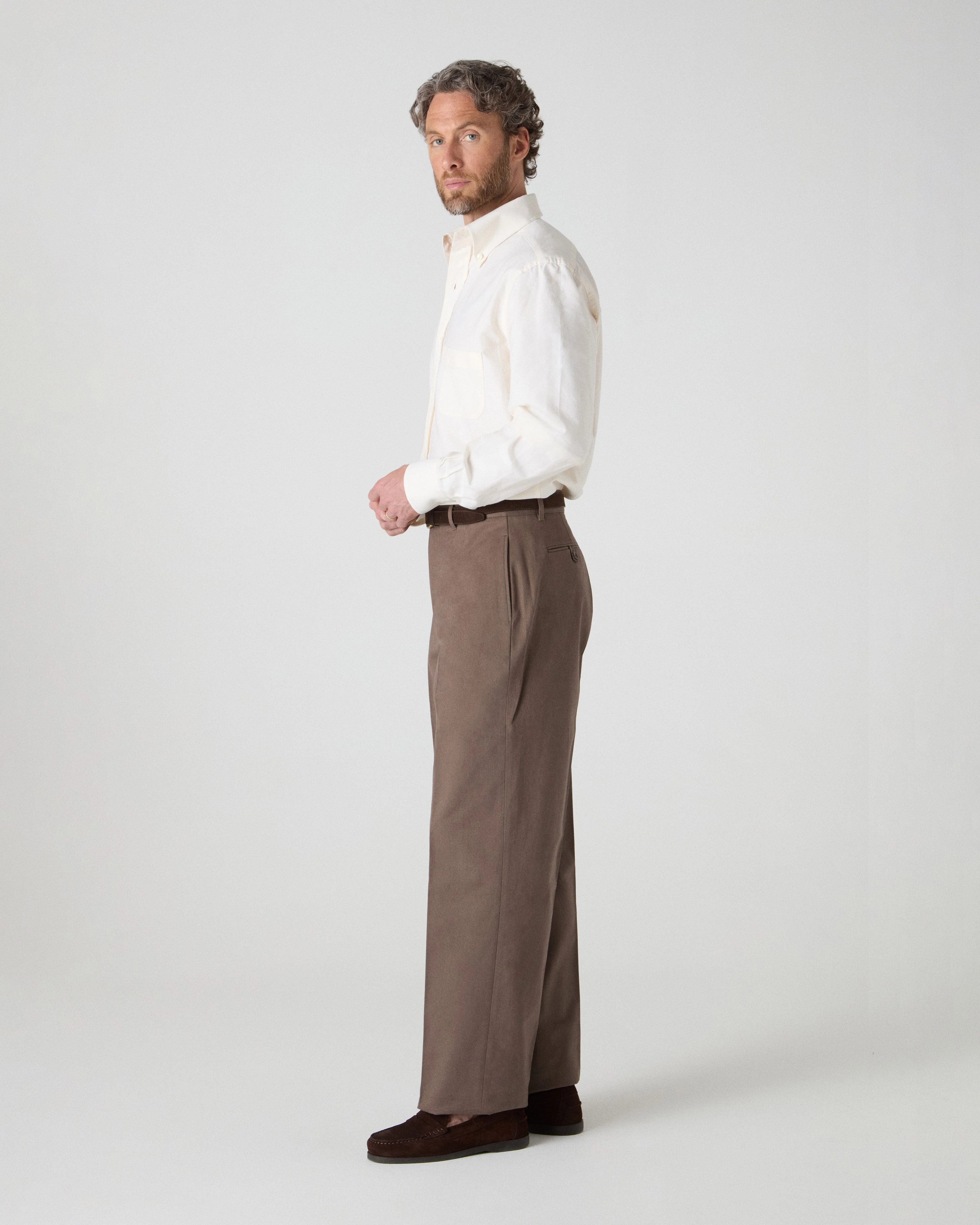 Alfred Cotton Trousers - Tobacco - Image 3