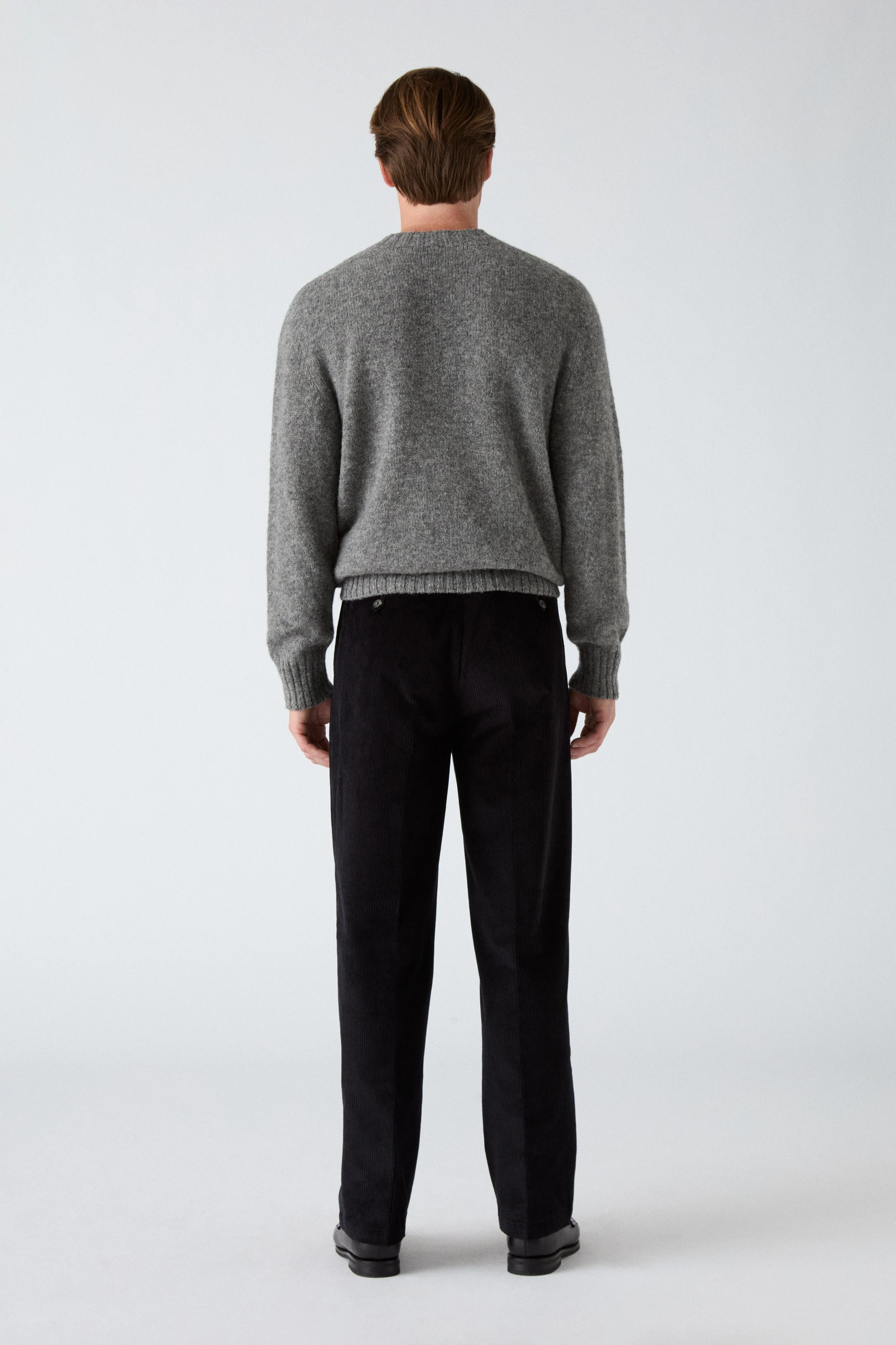 Antonello Corduroy Trousers - Black - Image 4