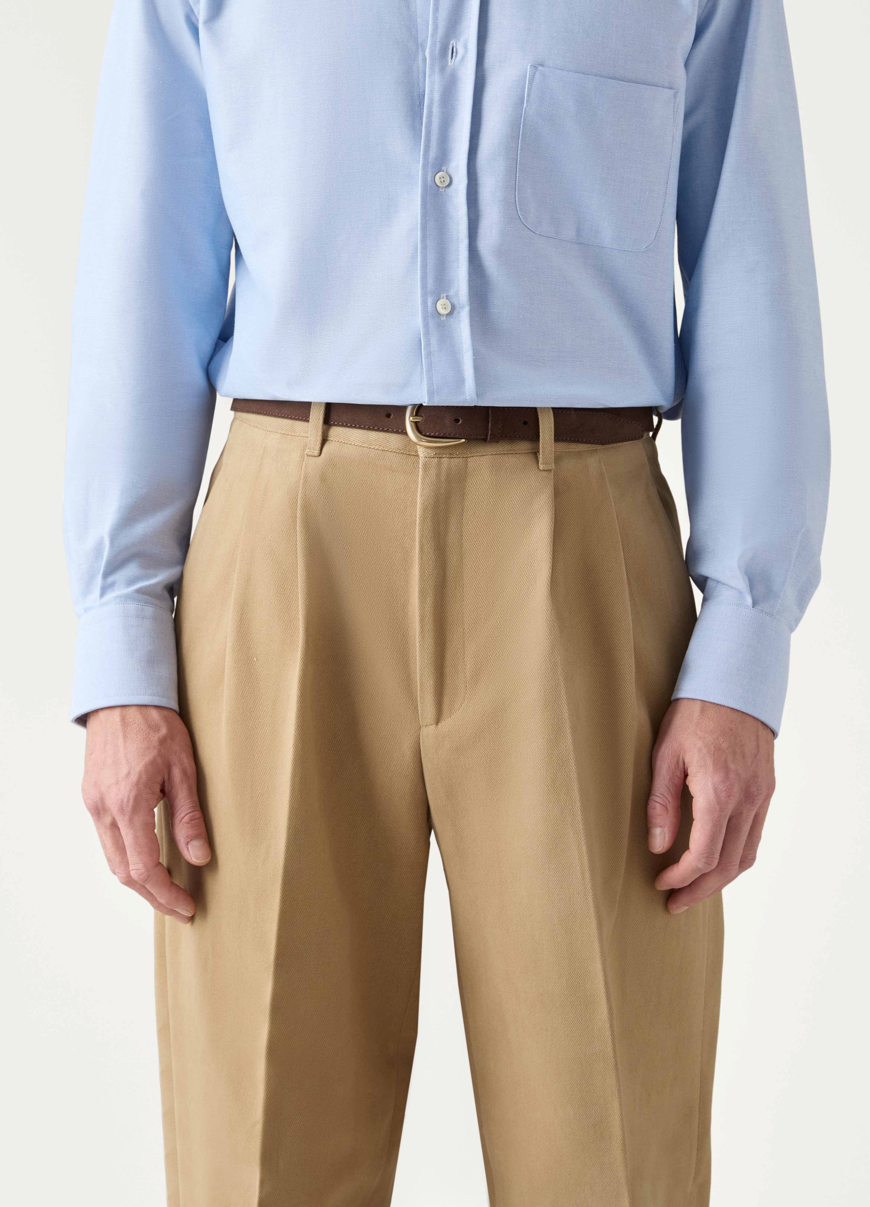 Antonello Cotton Trousers - Beige - Image 3