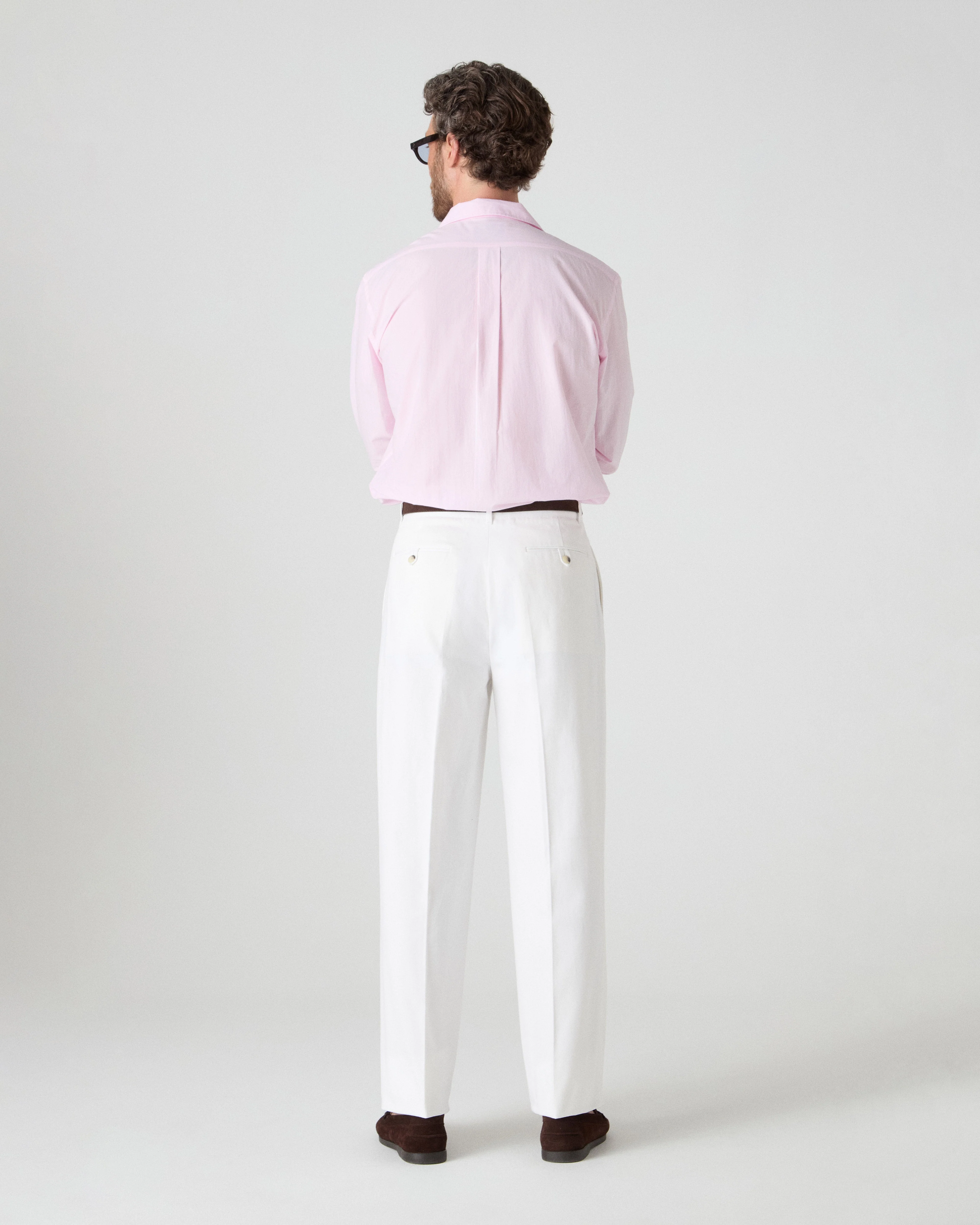 Antonello Cotton Trousers - Ivory - Image 4