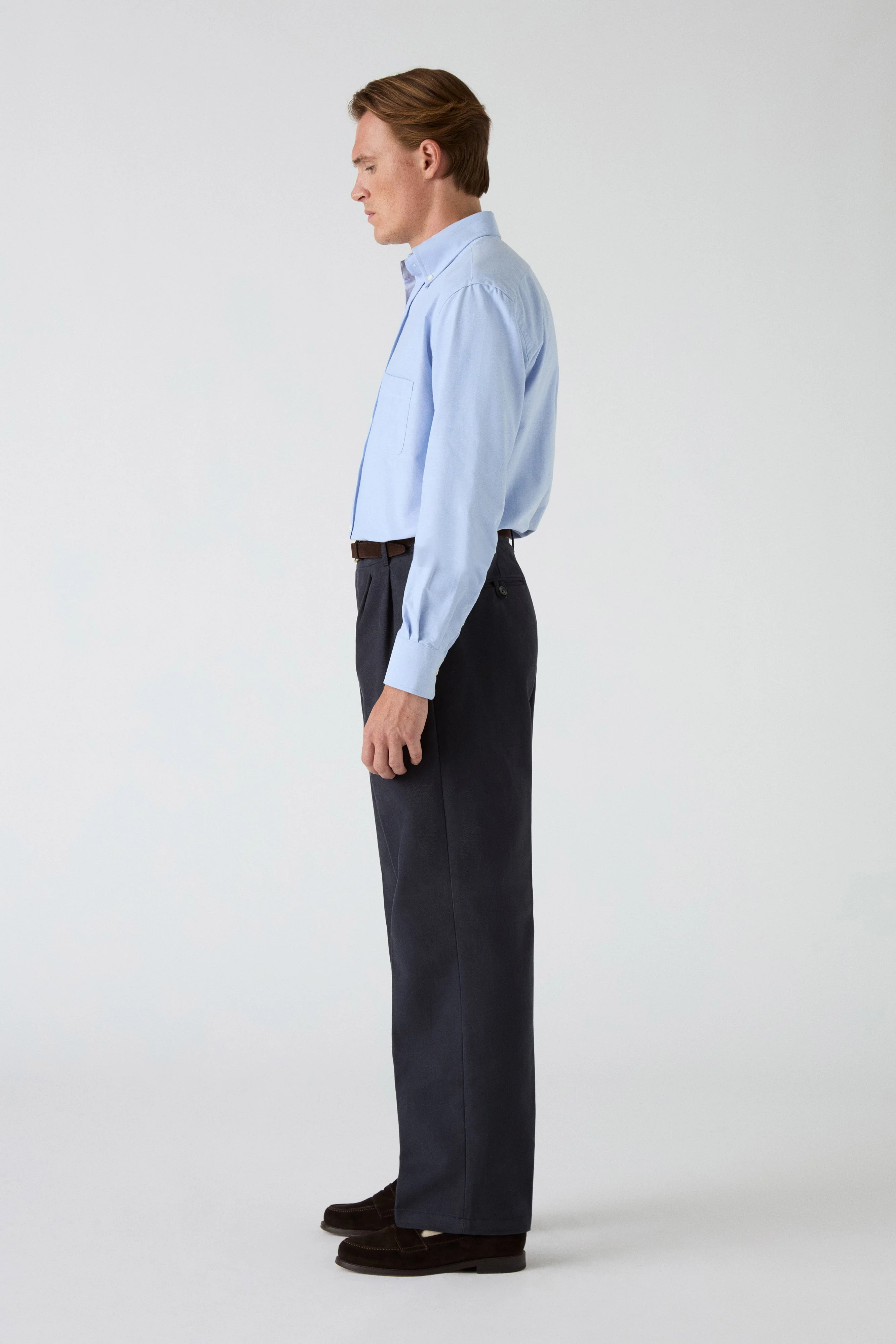 Antonello Cotton Trousers - Navy - Image 3