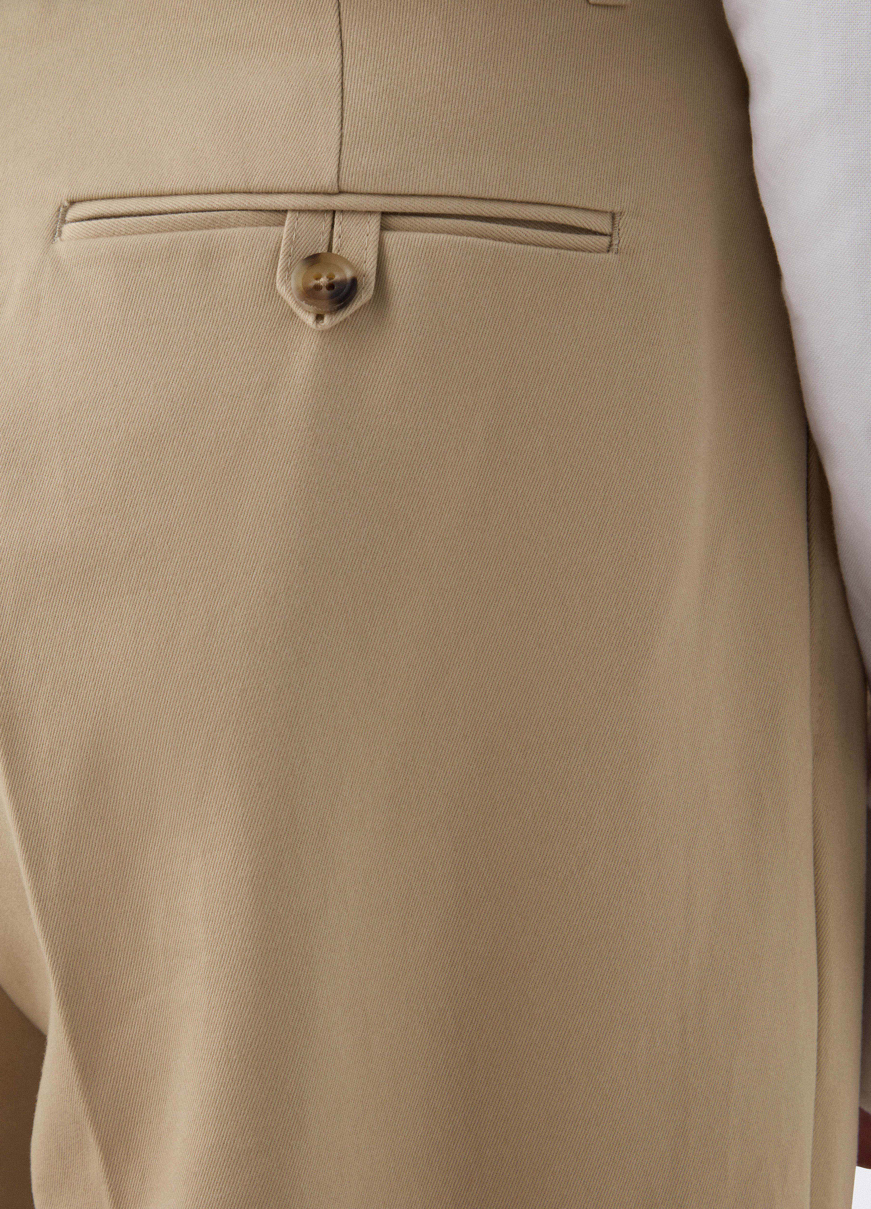 Antonello Cotton Trousers - Tan - Image 4
