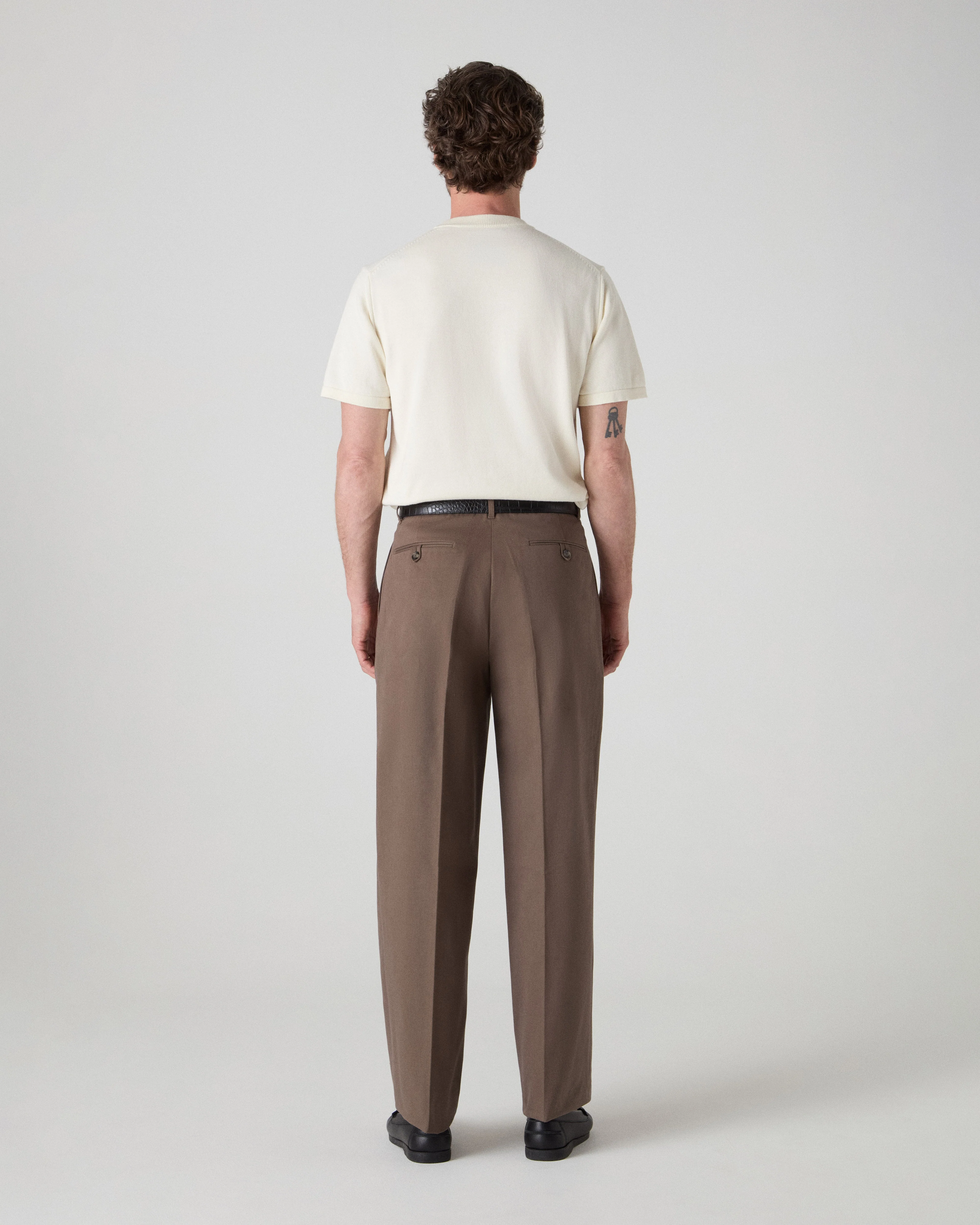 Antonello Cotton Trousers - Tobacco - Image 4