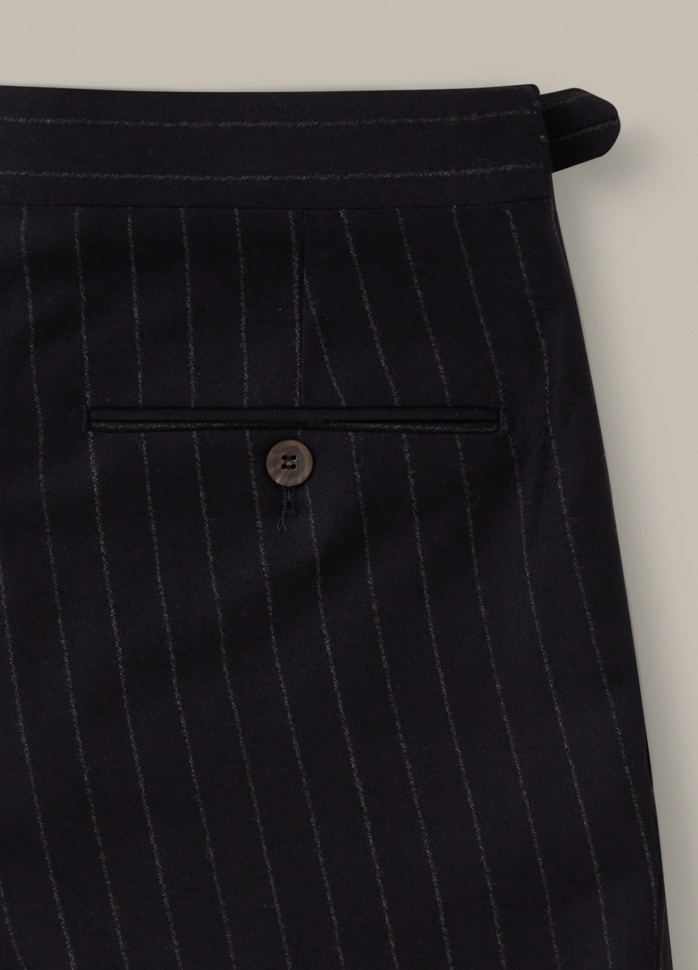 Antonio Chalk Stripe Trousers - Navy - Image 5