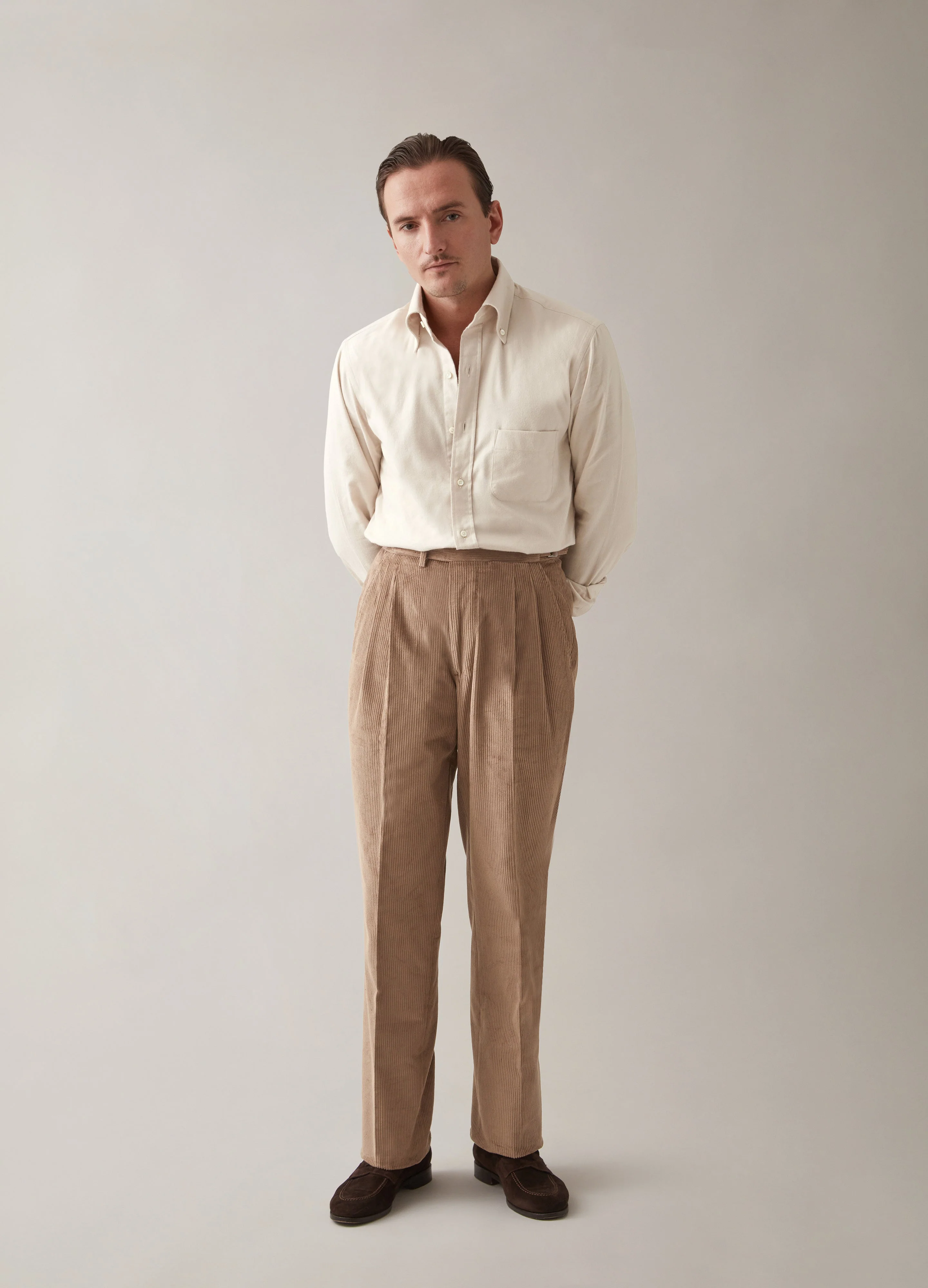 Antonio Corduroy Trousers - Fawn