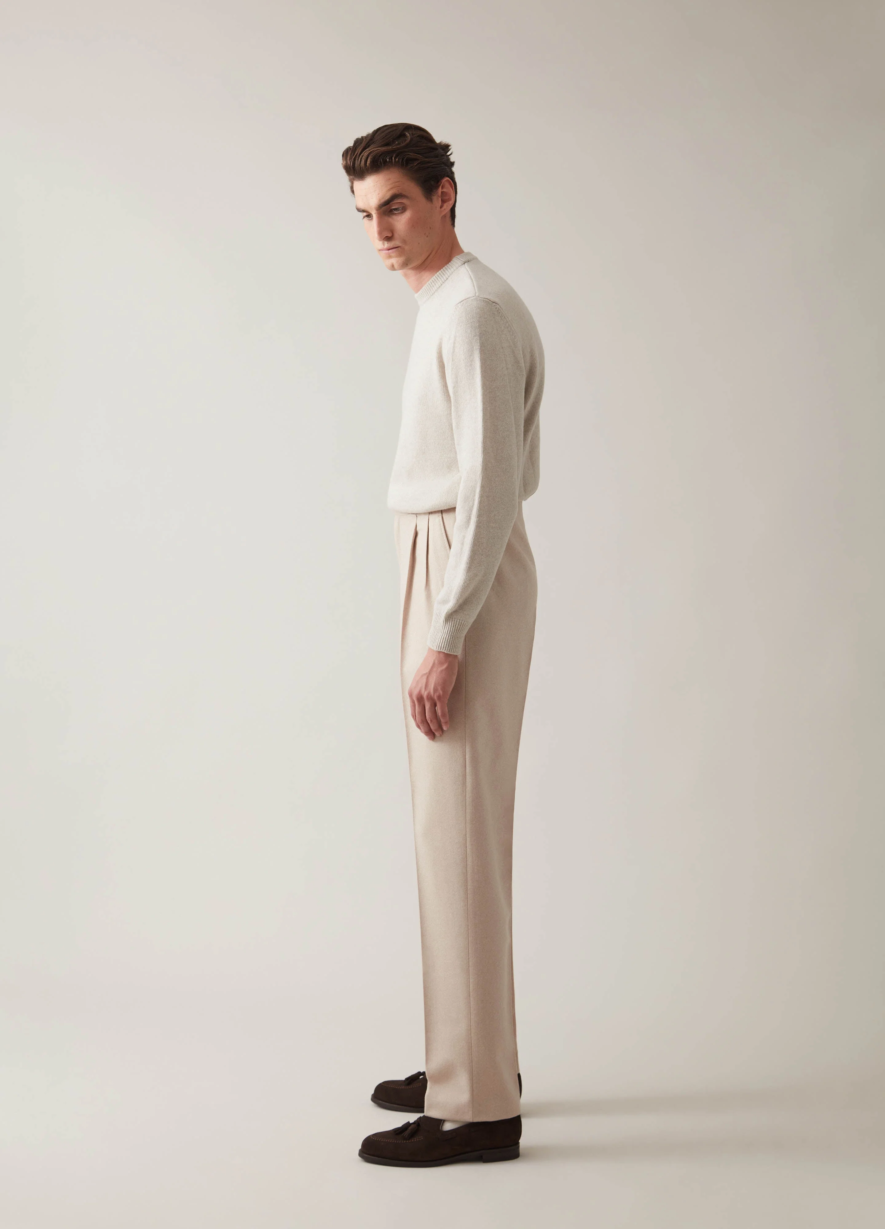 Antonio Flannel Trousers - Sand - Image 3