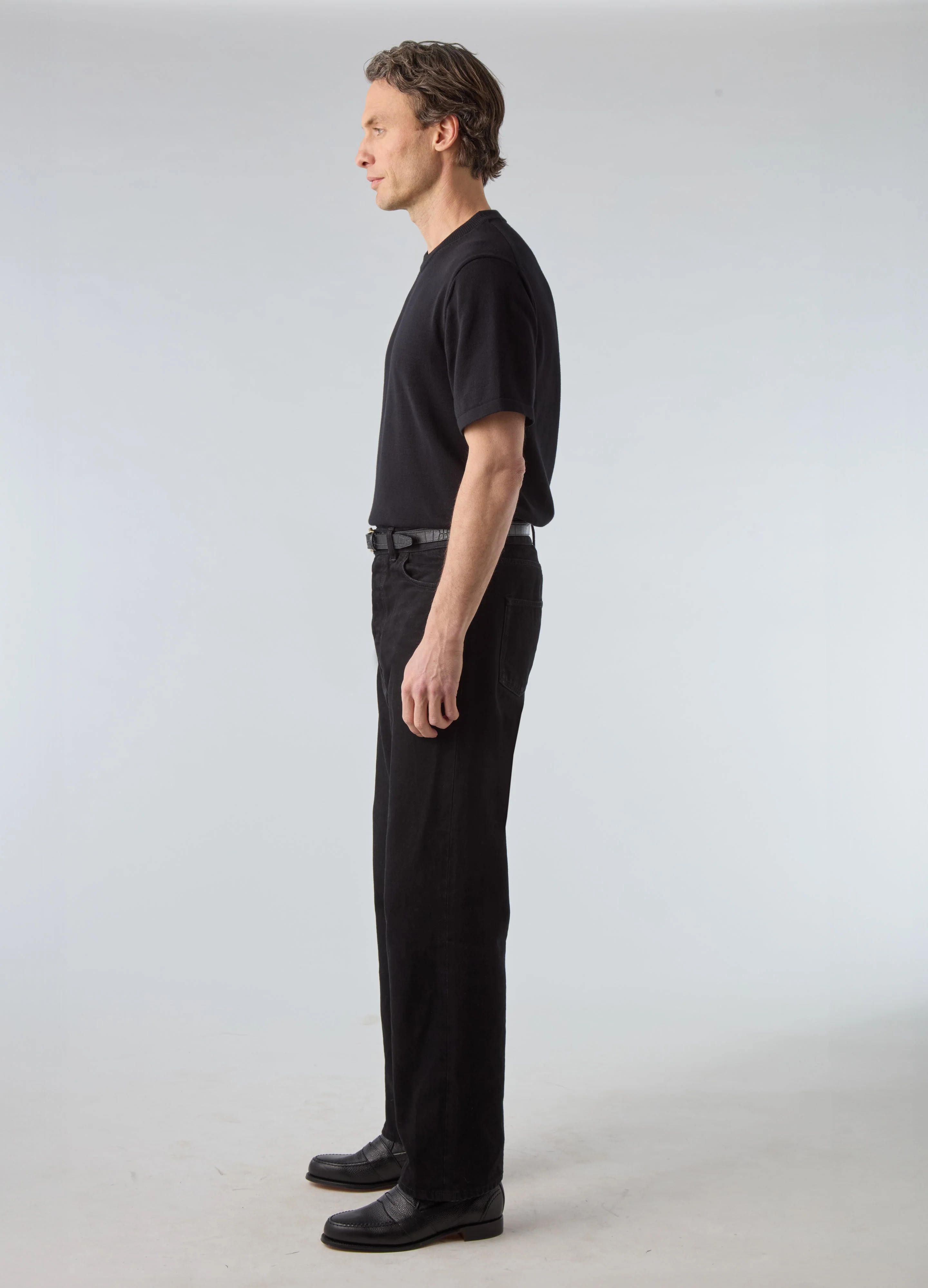 Arthuro Five Pocket Trousers - Washed Black - Image 3