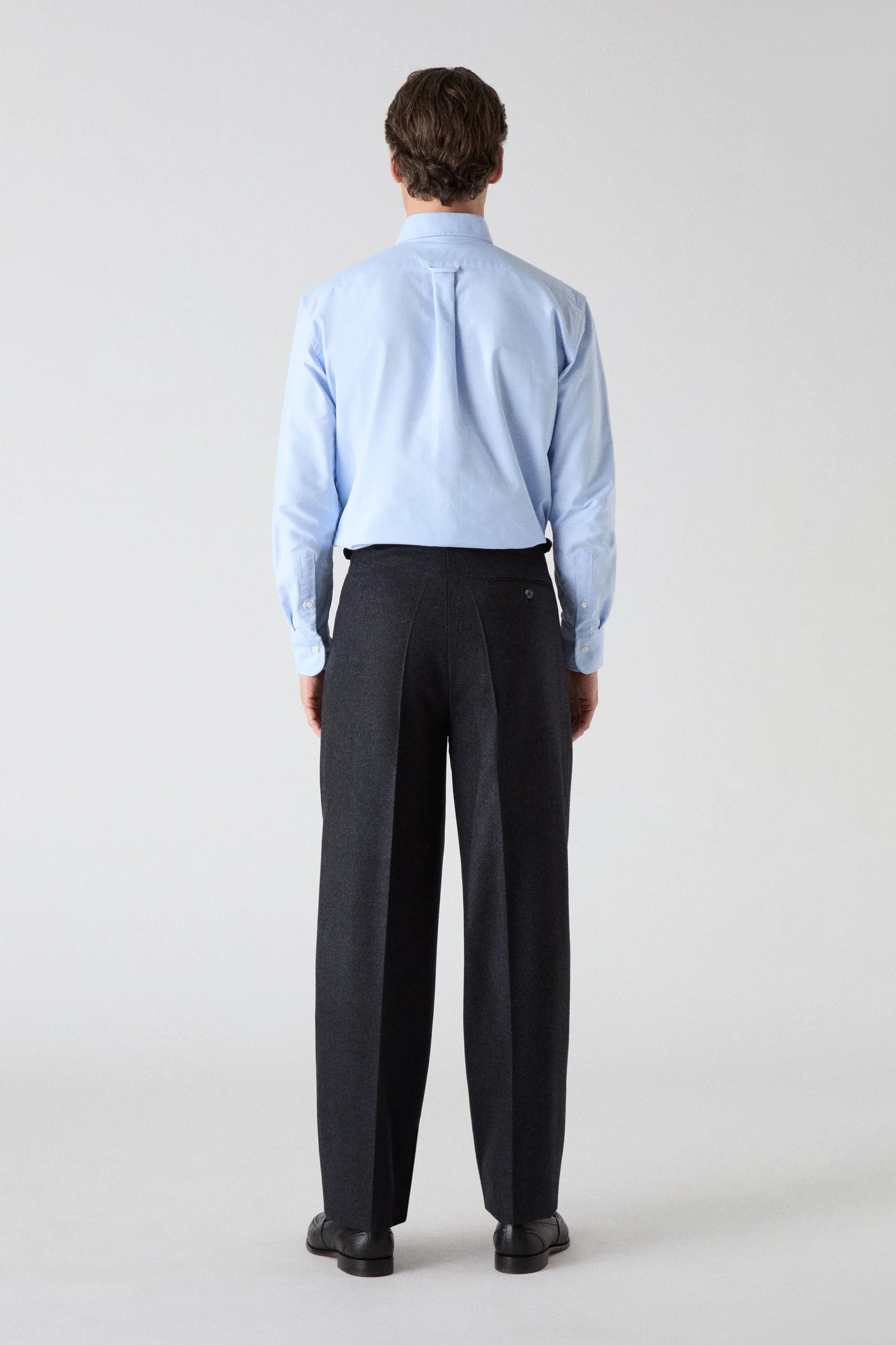 August Flannel Trousers - Charcoal - Image 3