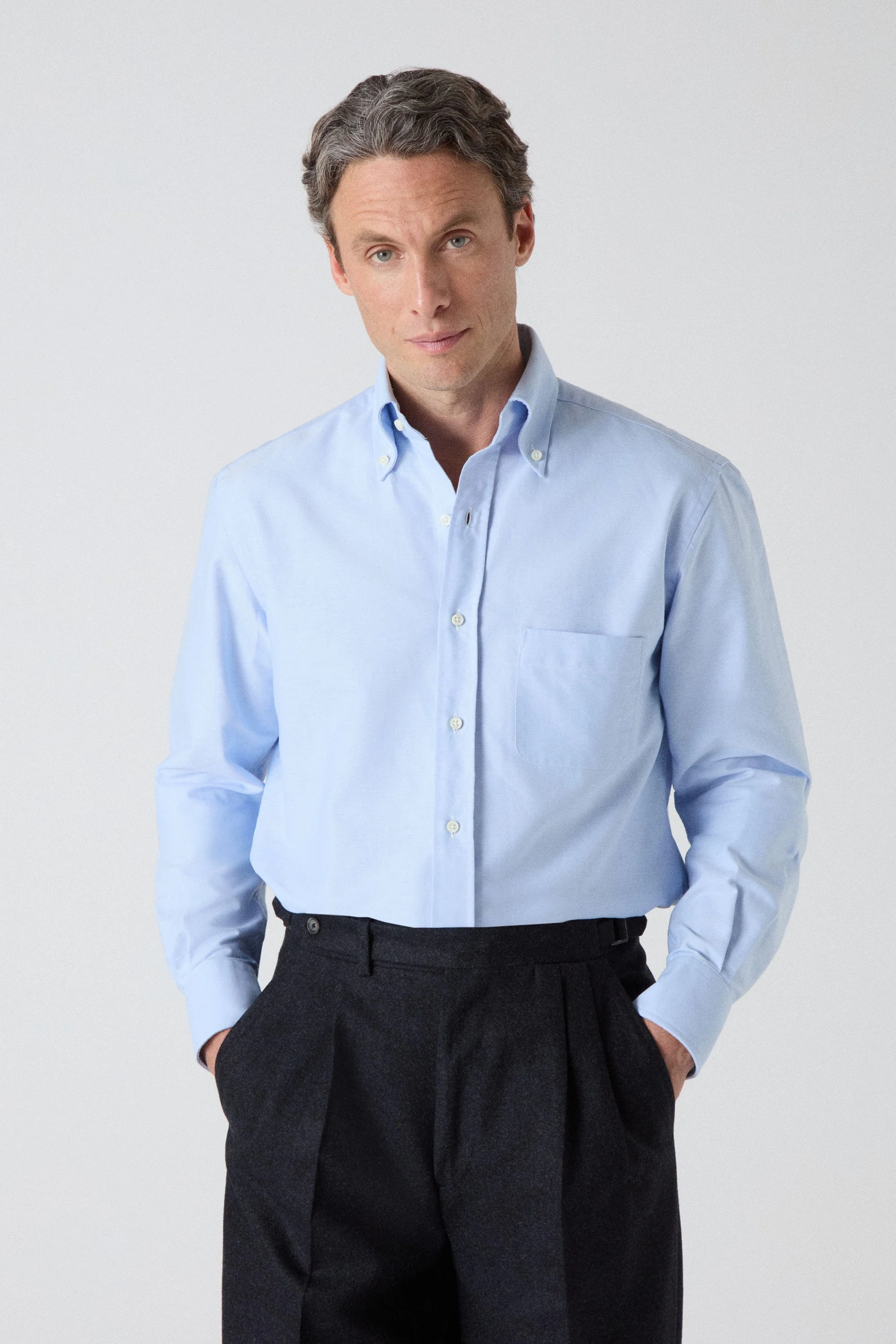 August Flannel Trousers - Charcoal - Image 4
