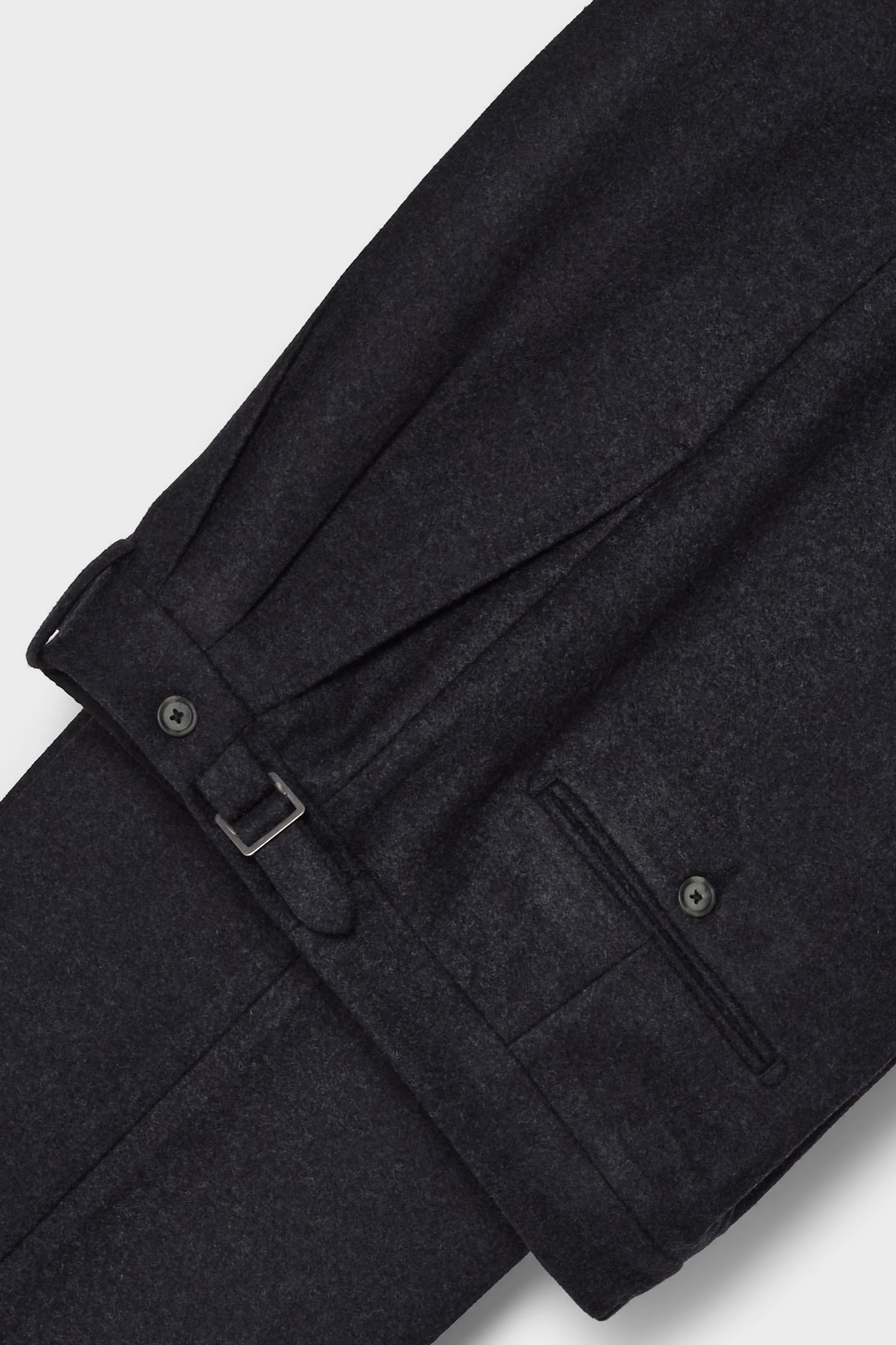 August Flannel Trousers - Charcoal - Image 7