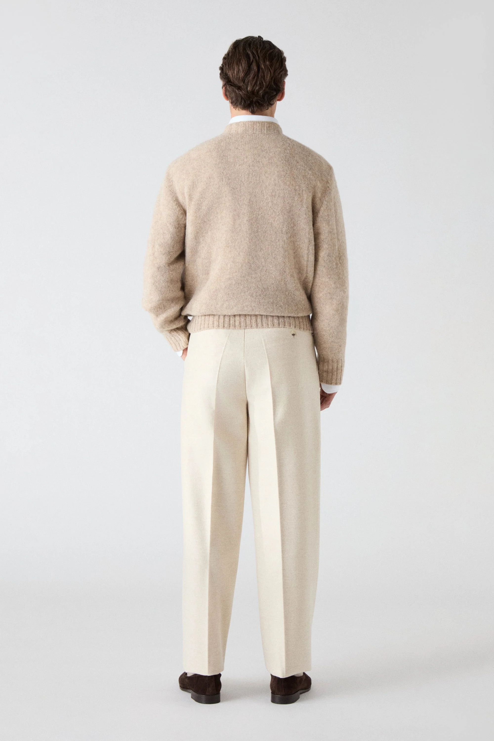 August Flannel Trousers - Ecru - Image 4