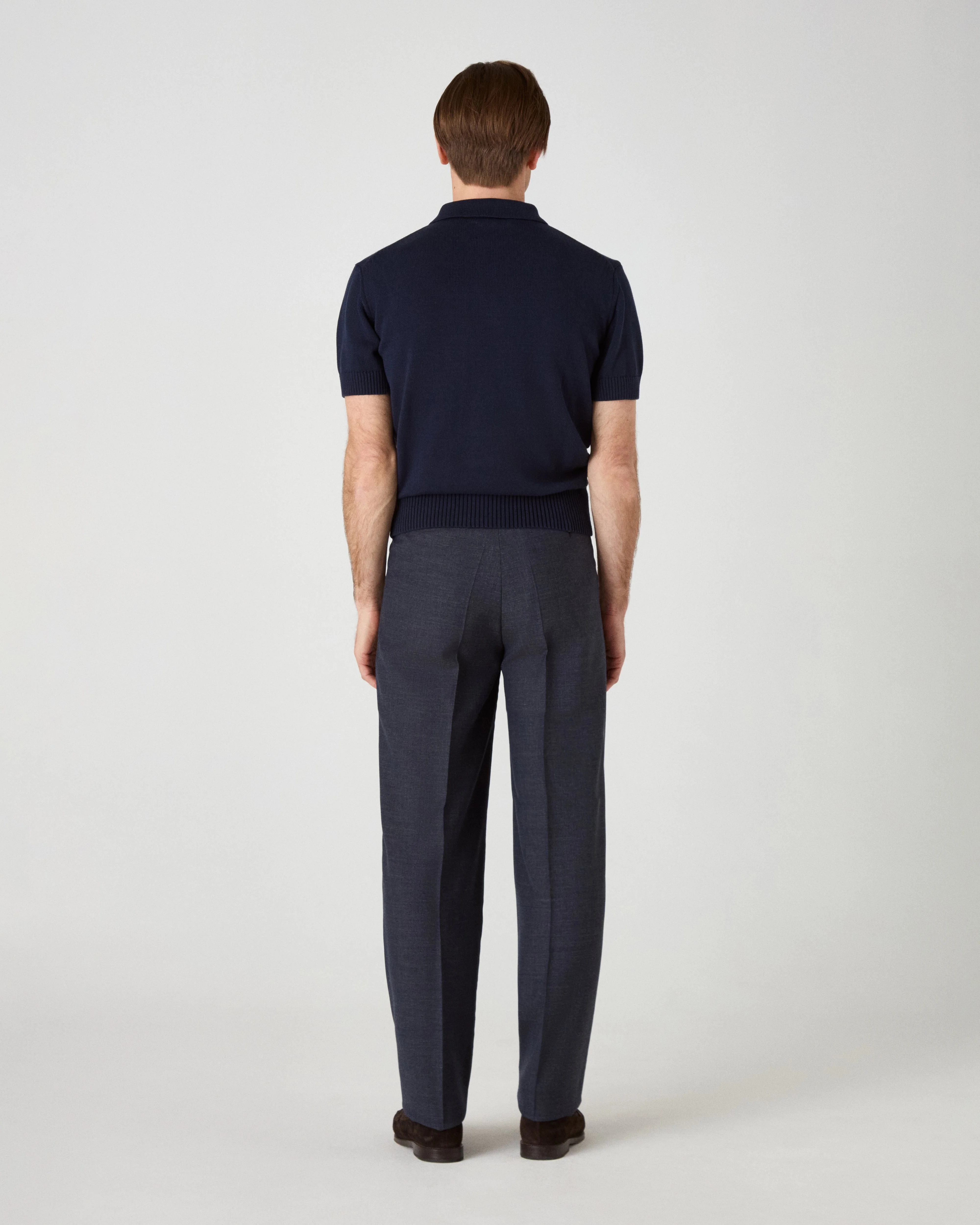 August High Twist Wool Trousers - Air Force Blue - Image 4