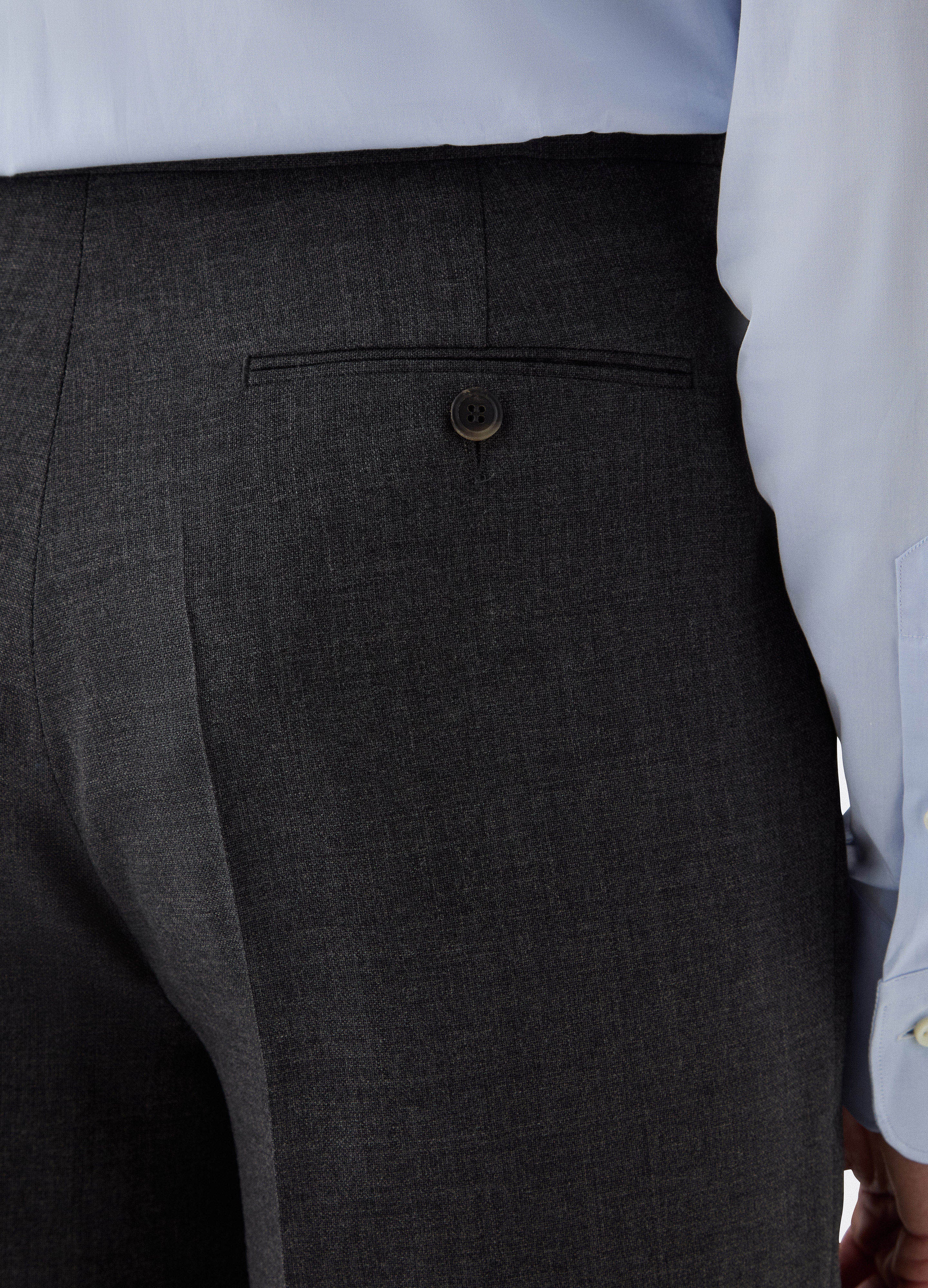 August High Twist Wool Trousers - Mid Grey - Image 3