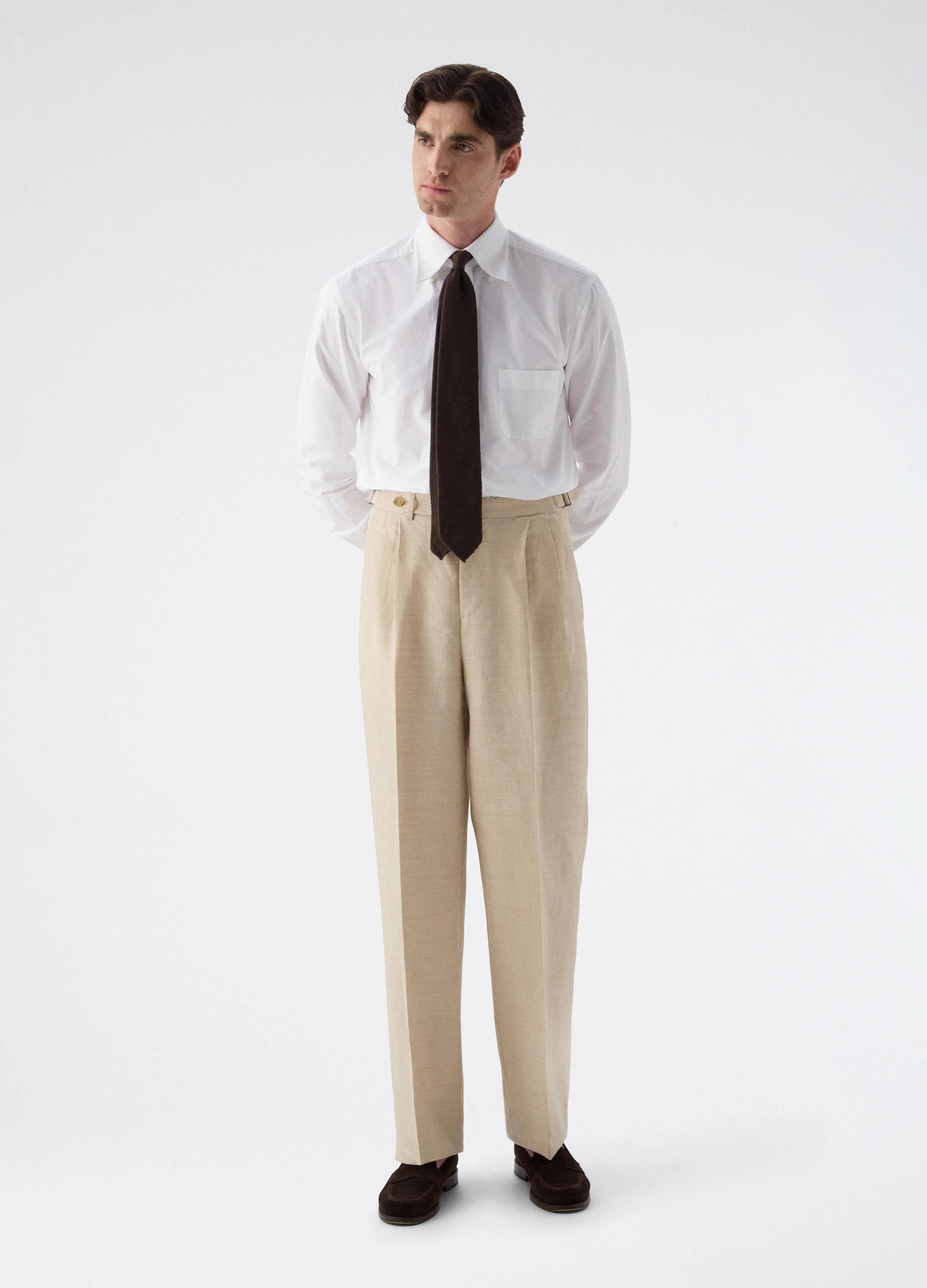 August Wool/Linen Trousers - Sand