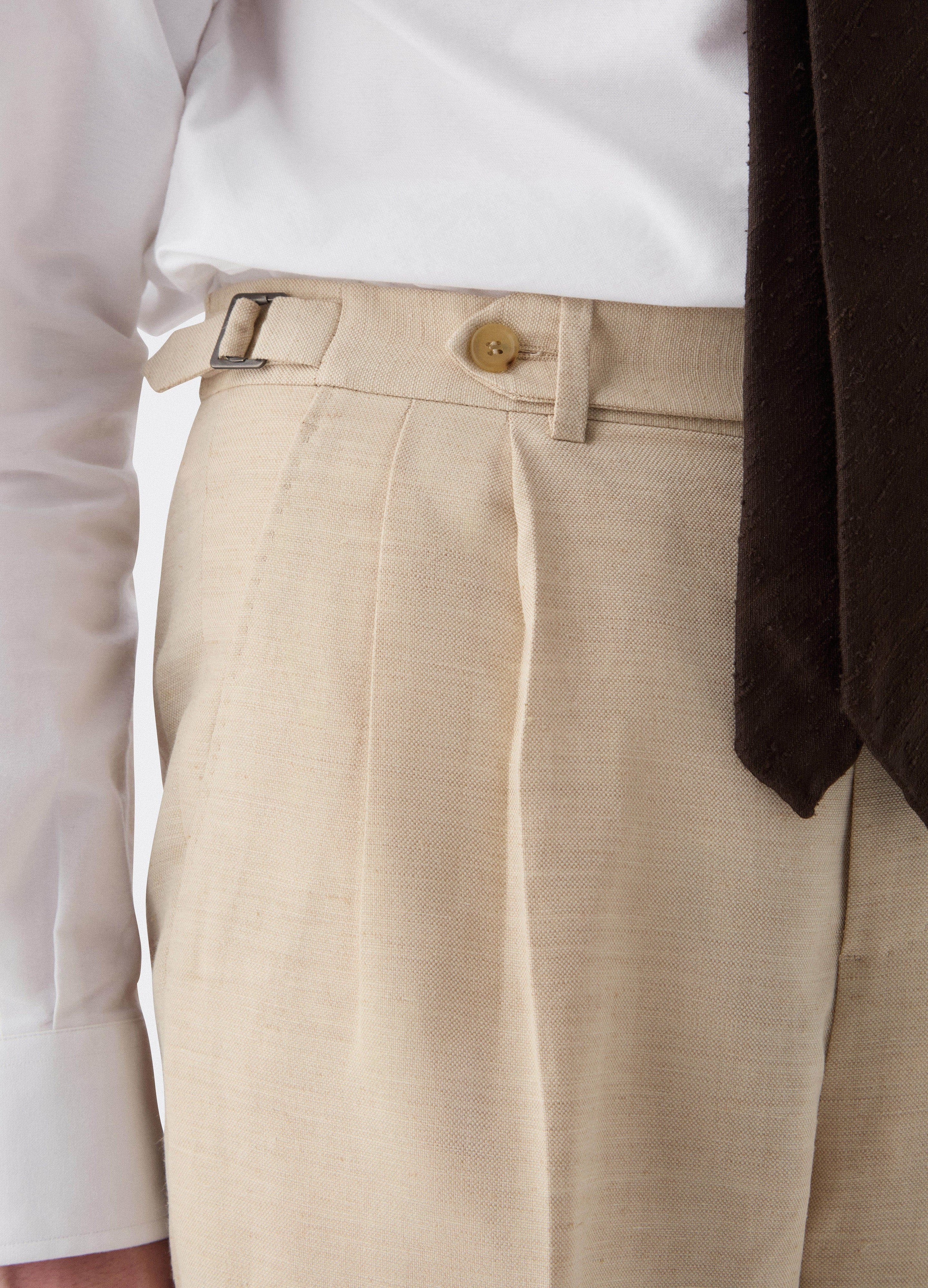 August Wool/Linen Trousers - Sand - Image 2