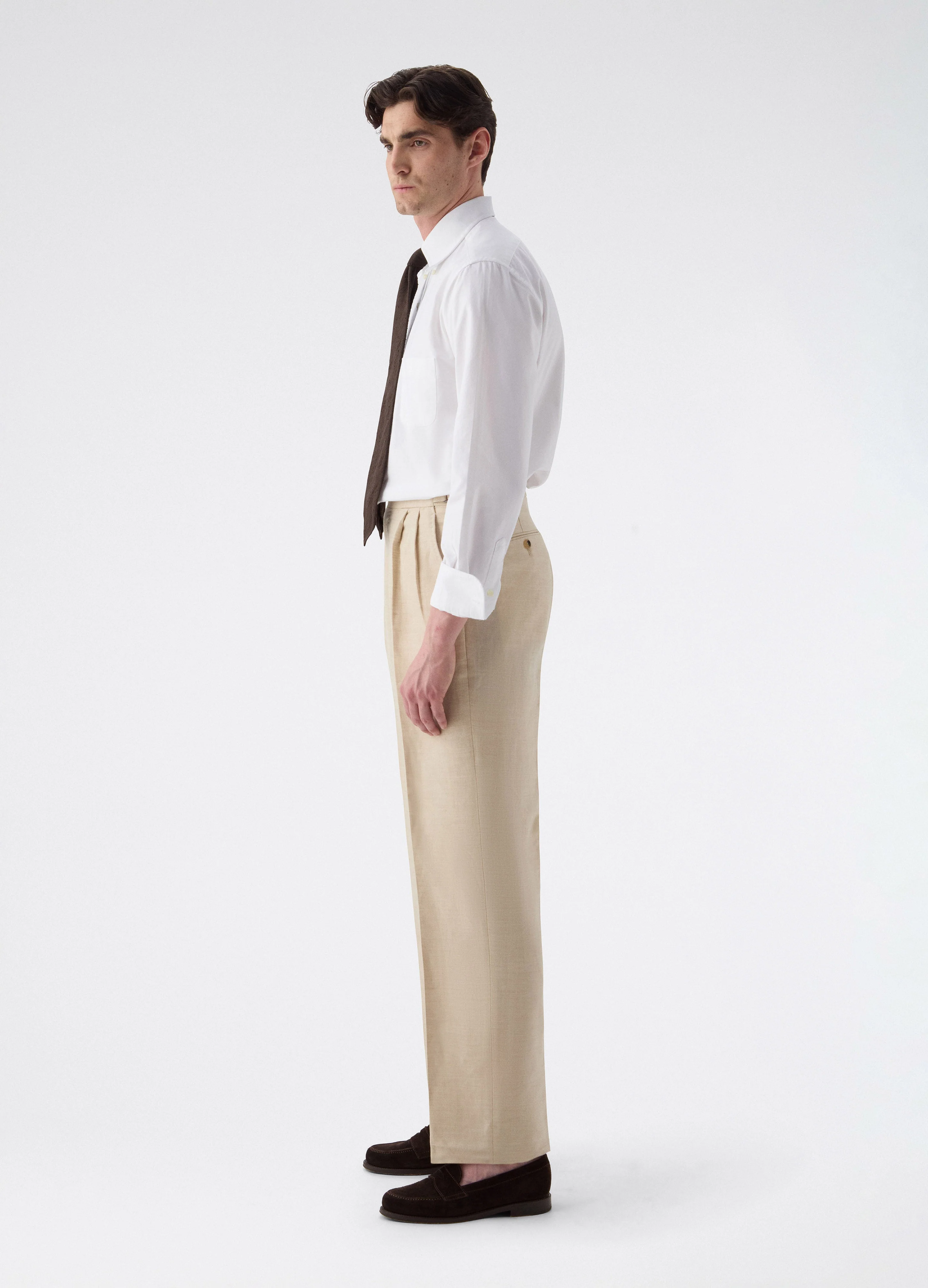 August Wool/Linen Trousers - Sand - Image 3