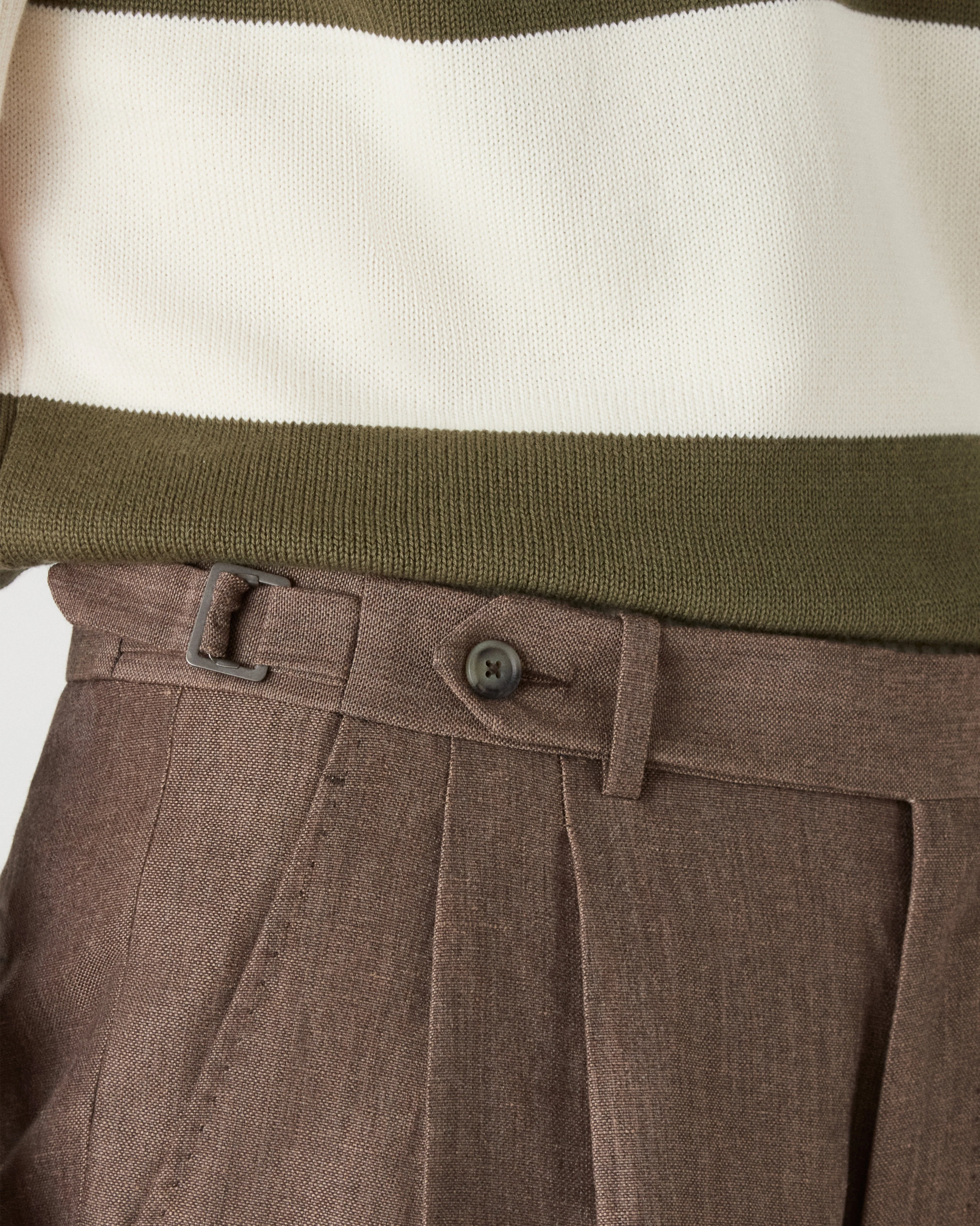 August Wool/Linen Trousers - Taupe - Image 6