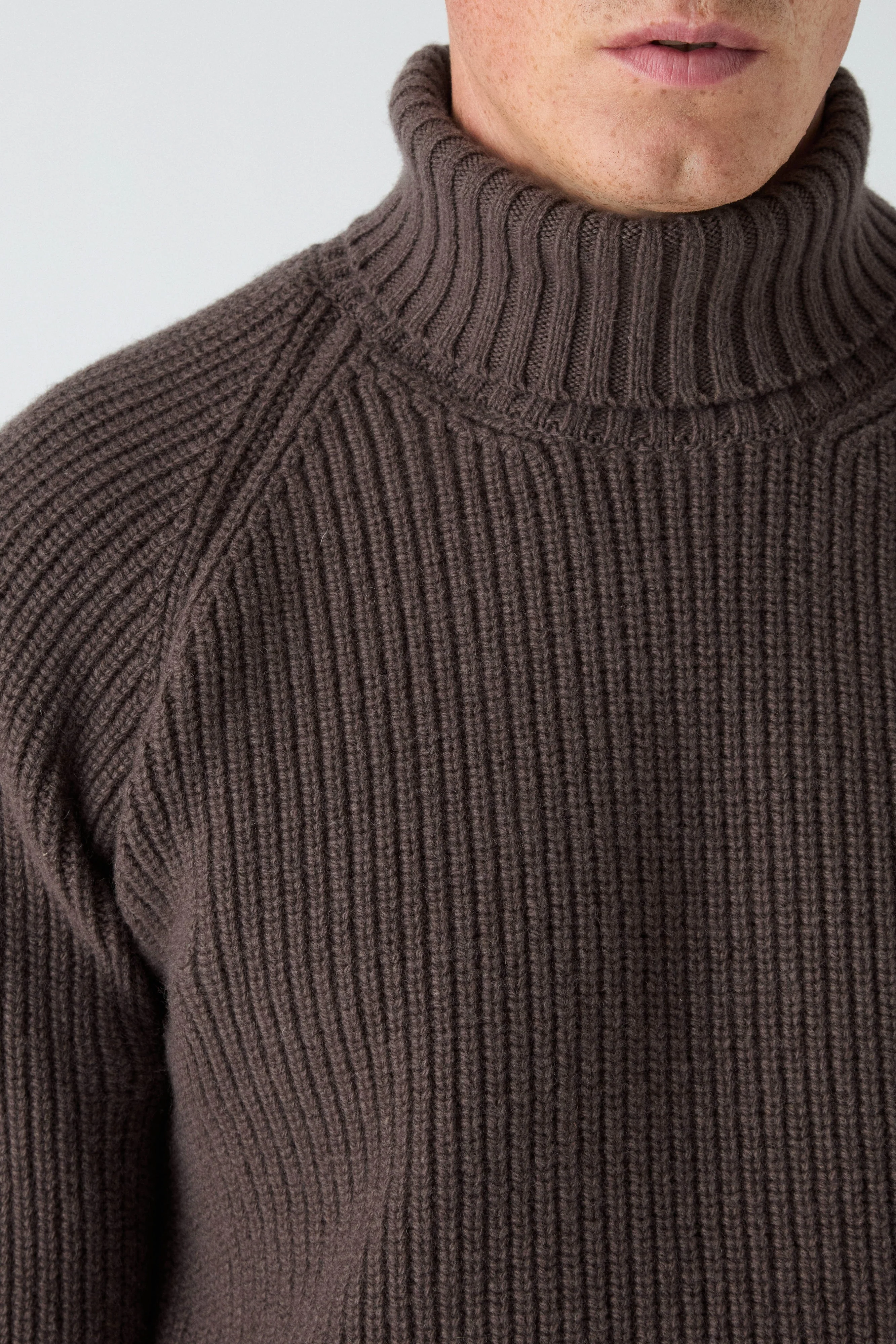 Bernhard Roll Neck Sweater - Brown - Image 2