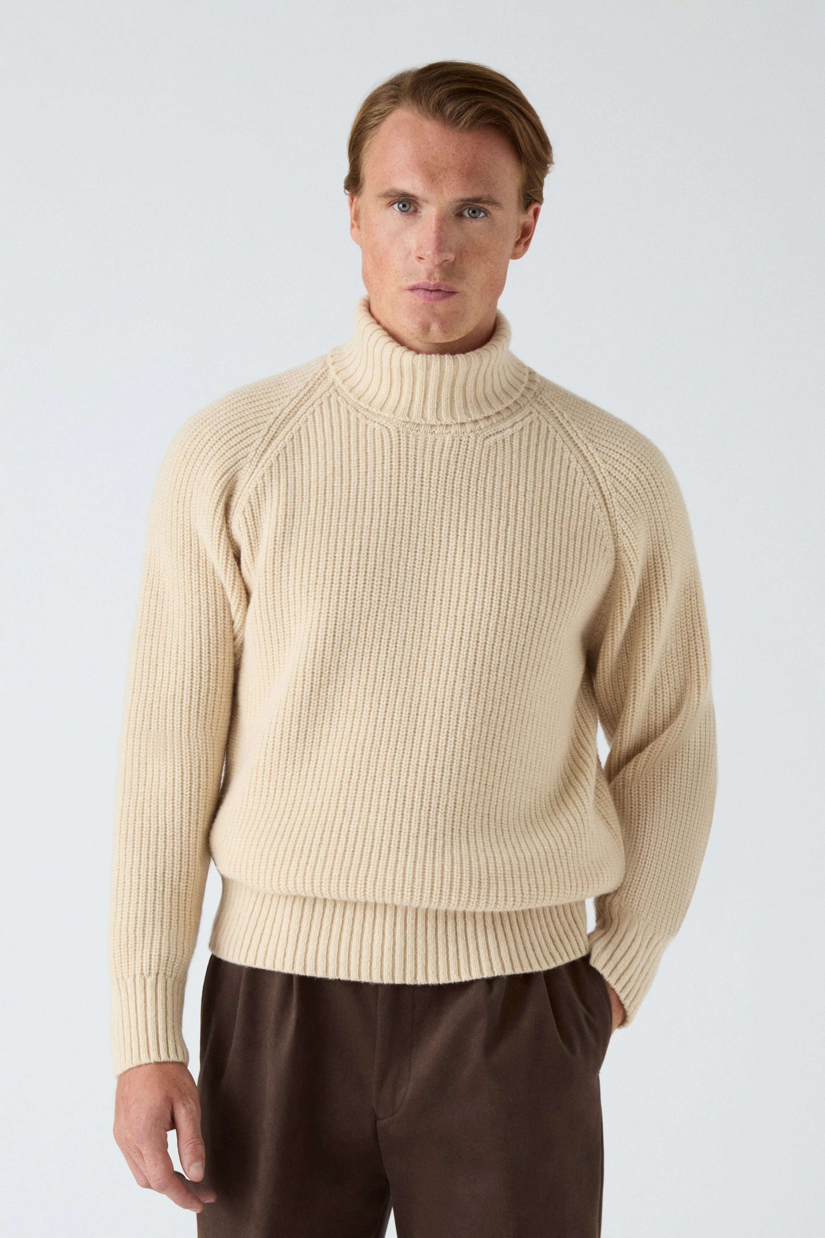 Bernhard Roll Neck Sweater - Natural