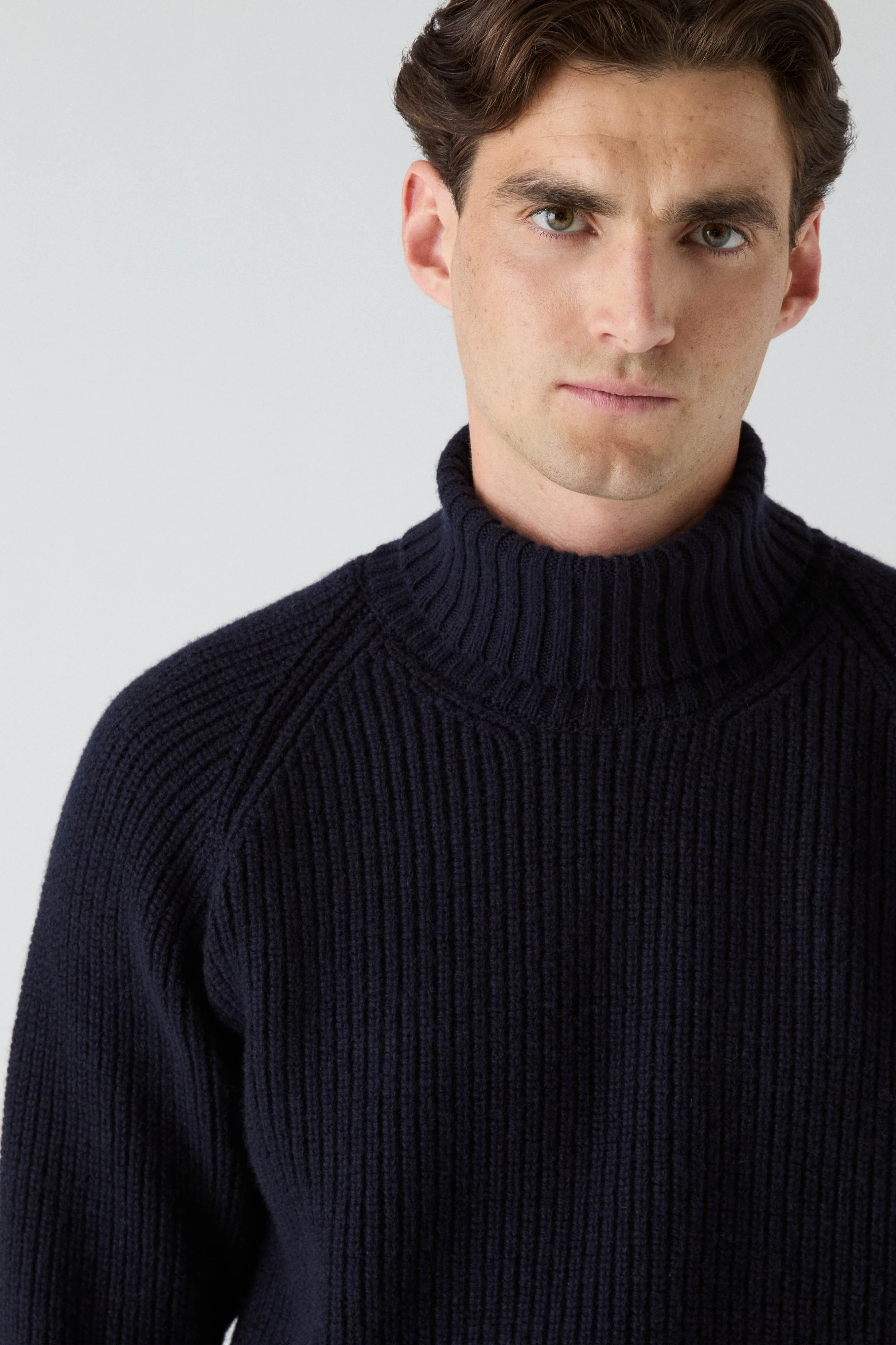 Bernhard Roll Neck Sweater - Navy - Image 2