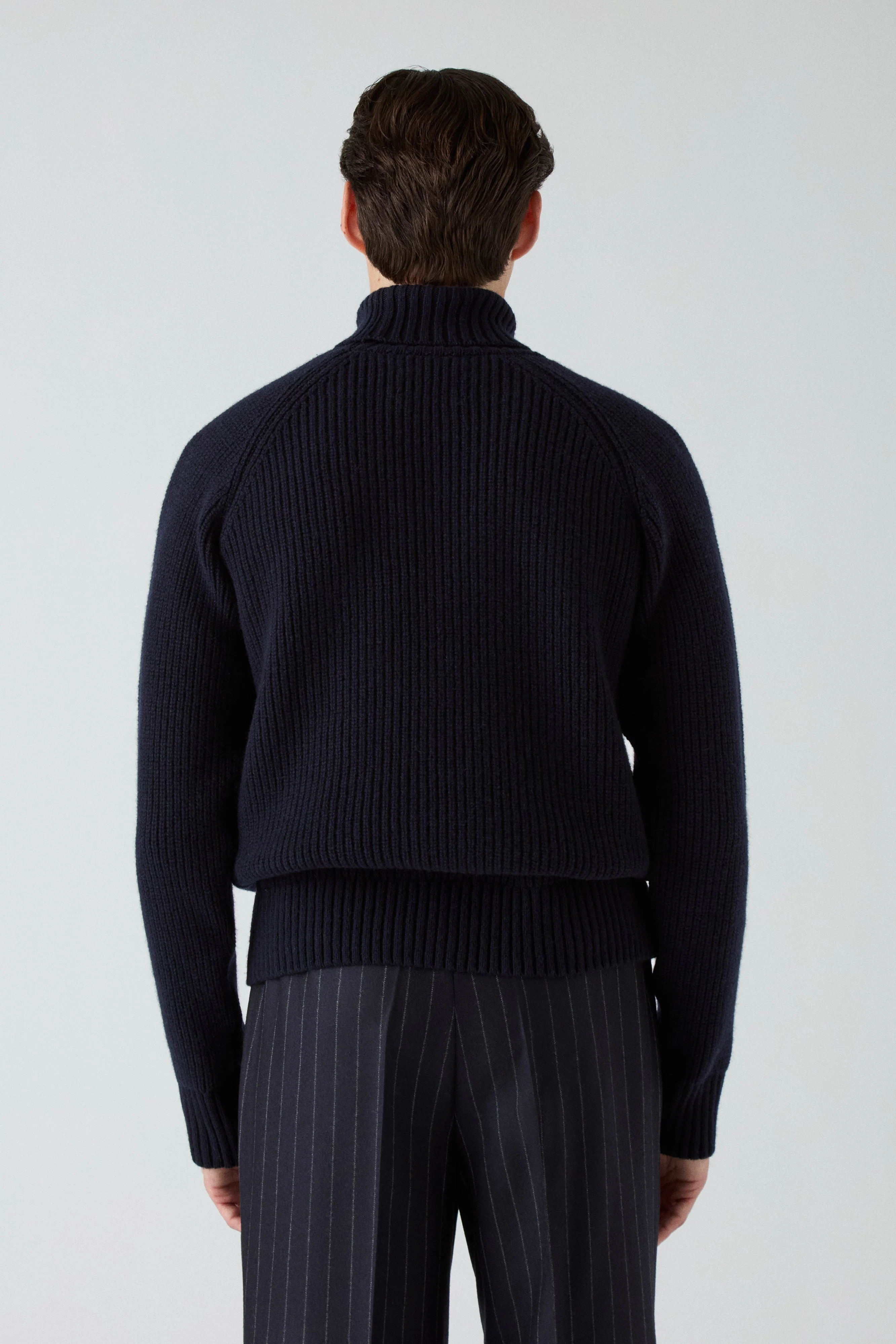 Bernhard Roll Neck Sweater - Navy - Image 3