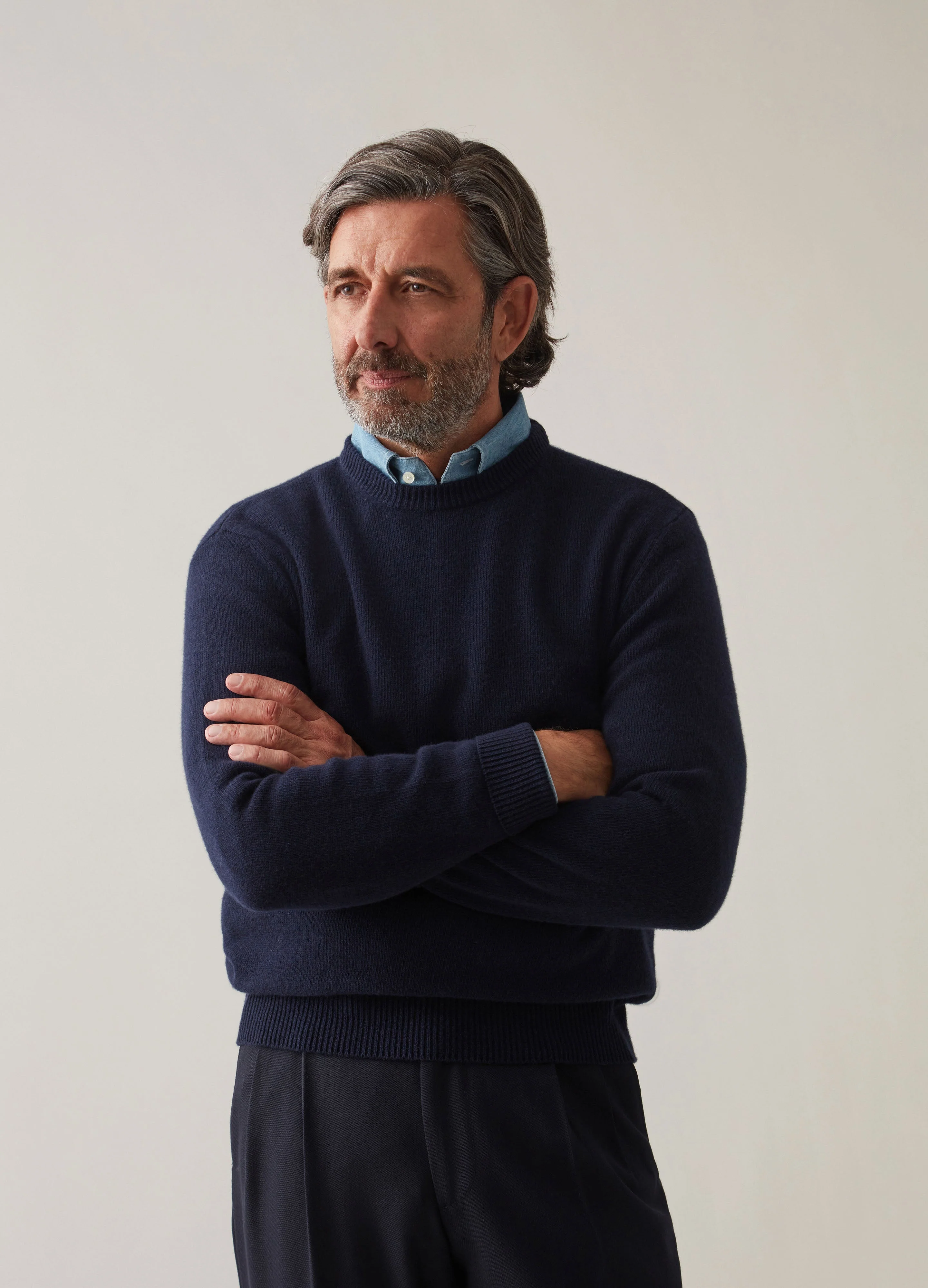 Bert Crewneck Sweater - Navy - Image 2