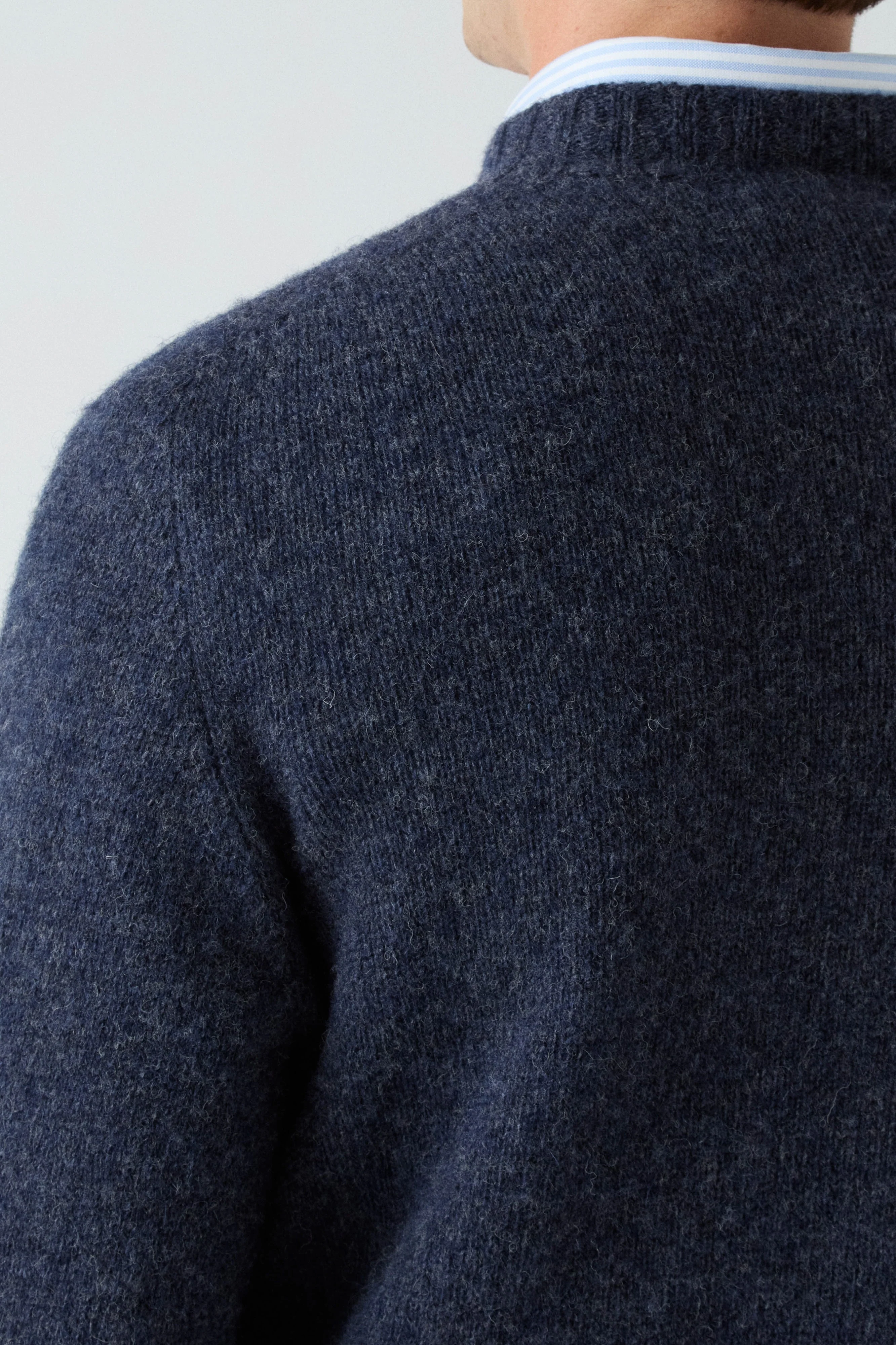 Birger Shaggy Crew Neck - Navy - Image 3