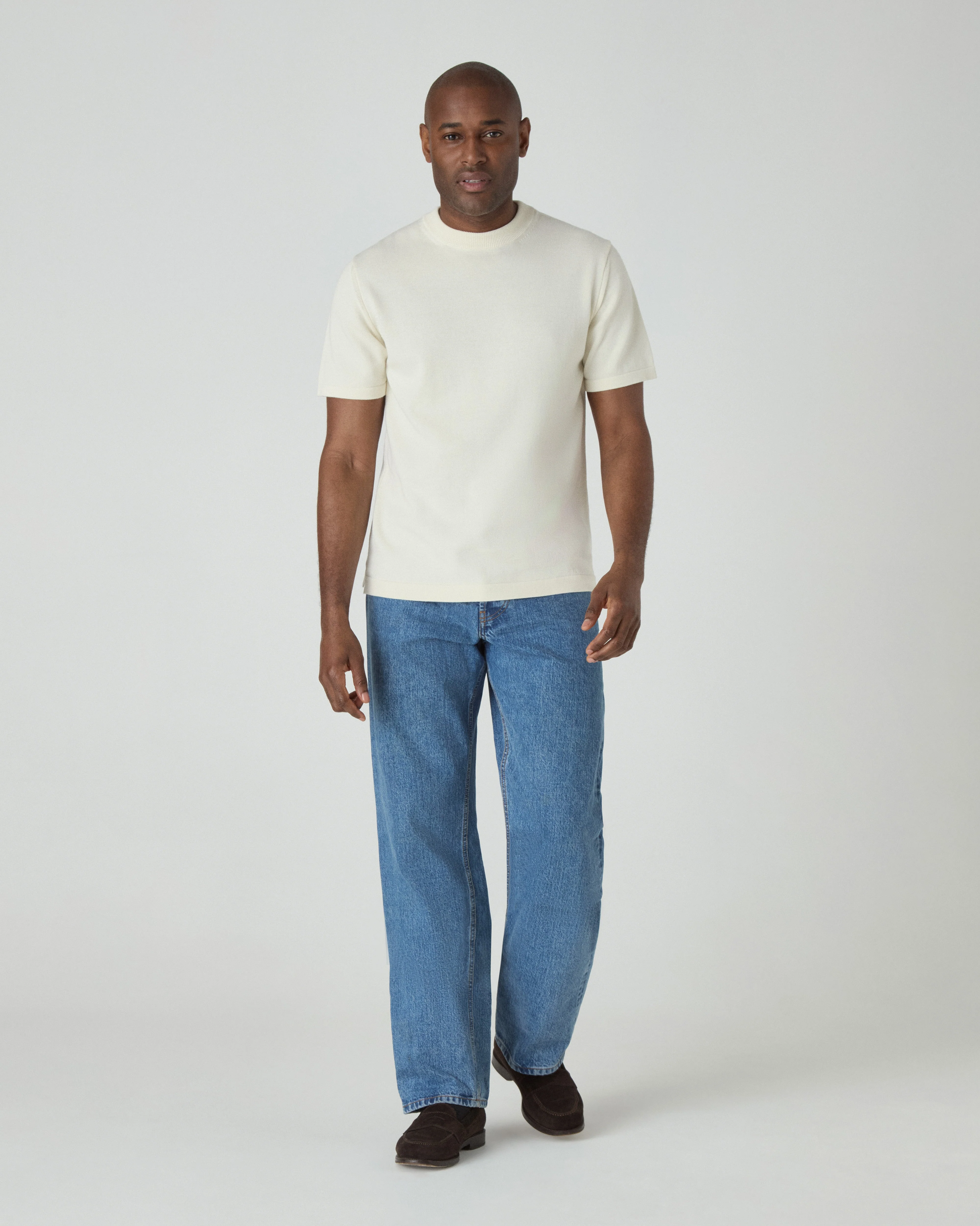 Bo Knitted T-Shirt - Ivory - Image 4