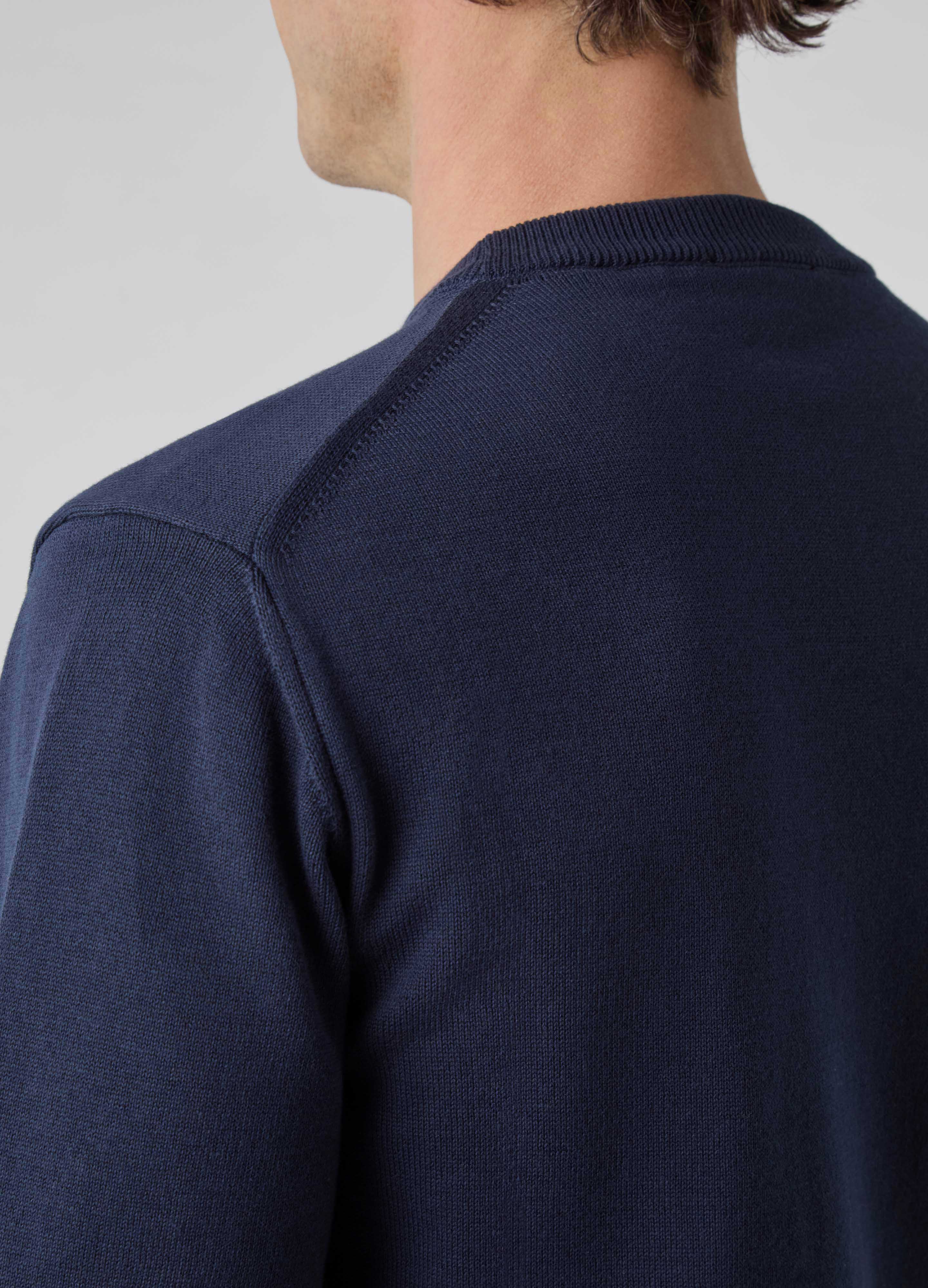 Bo Knitted T-Shirt - Navy - Image 3