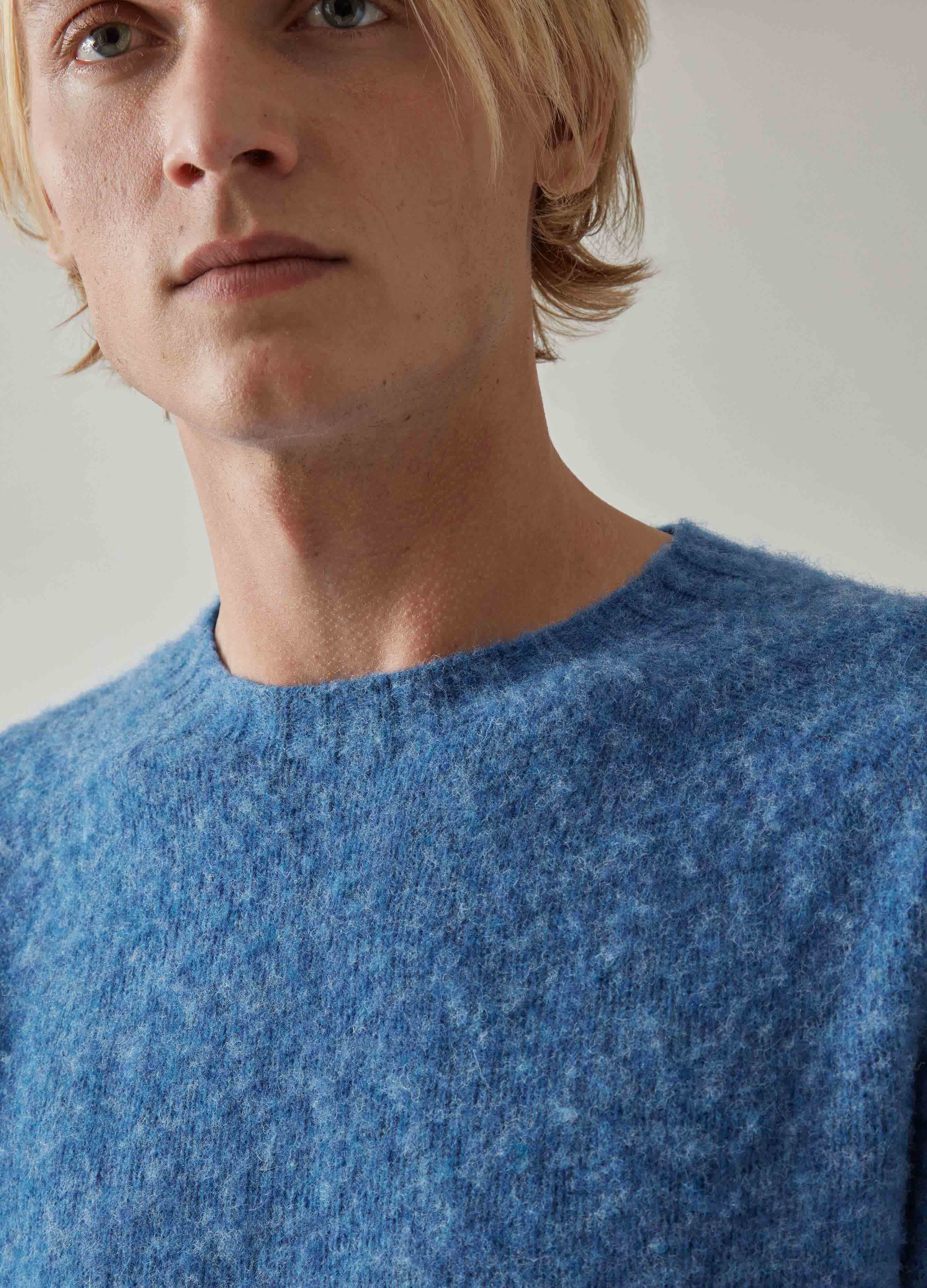 Bobbo Shaggy Crewneck - Blue - Image 3