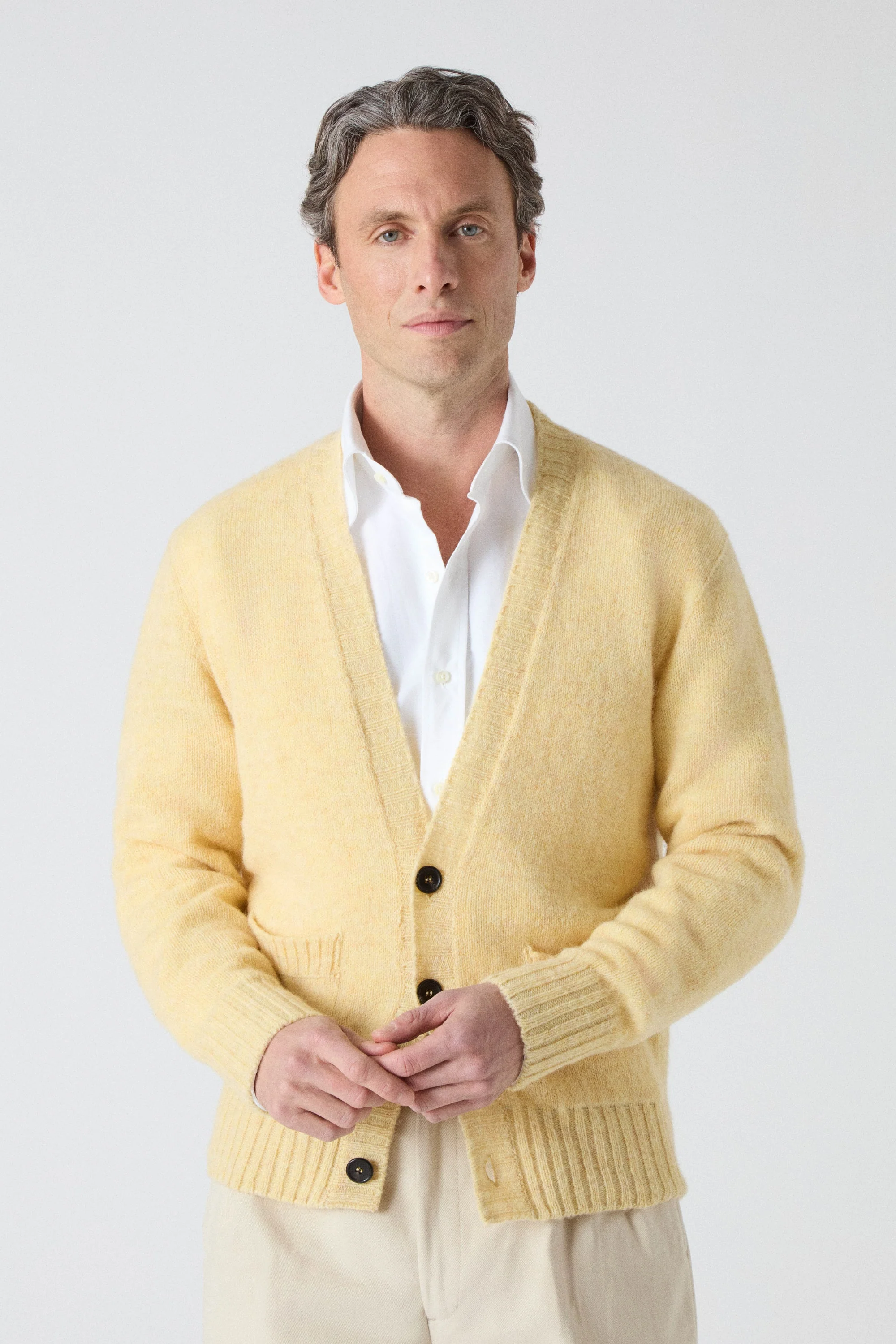 Bosse Shaggy Cardigan - Buttermilk