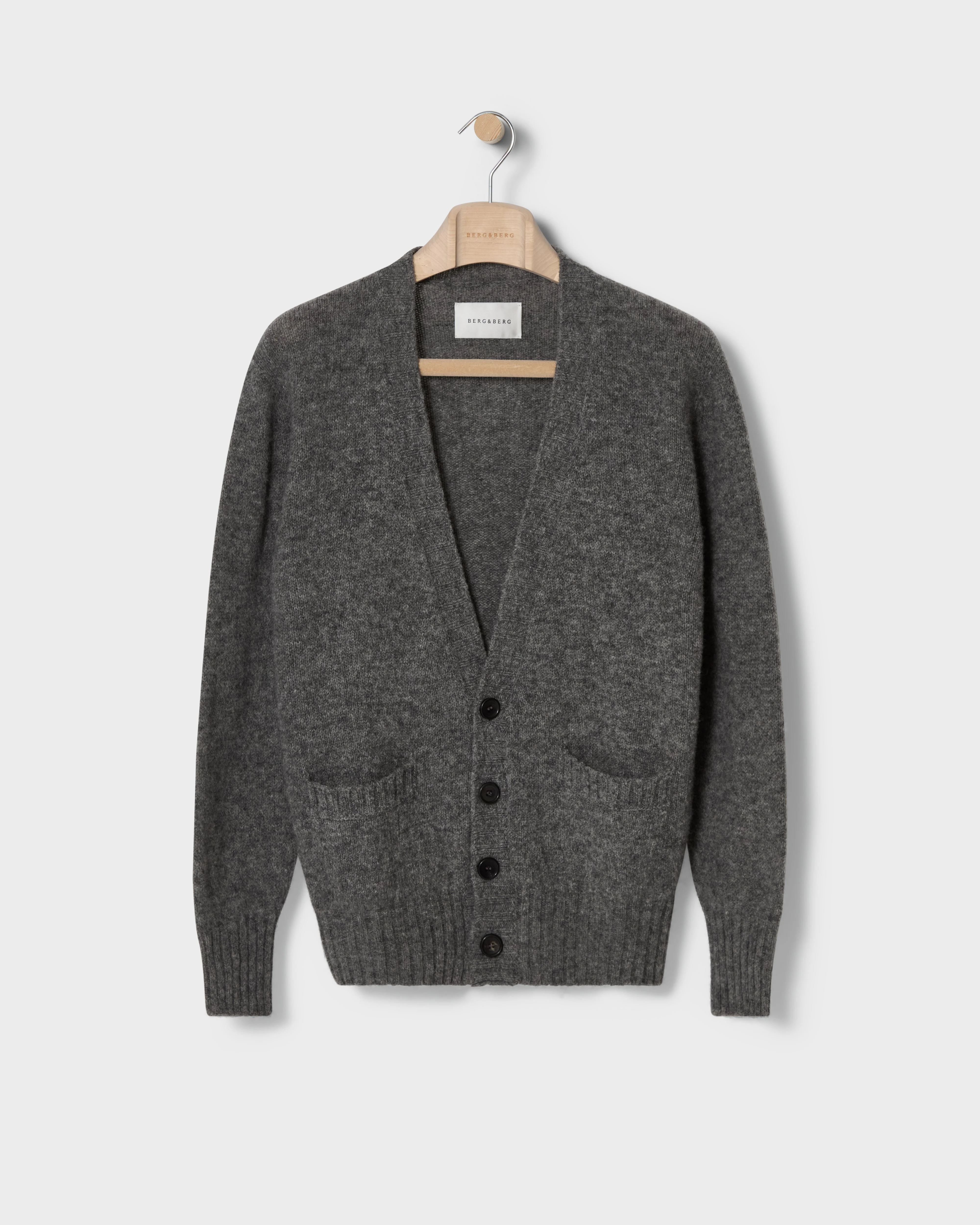 Bosse Shaggy Cardigan - Grey Flannel - Image 4