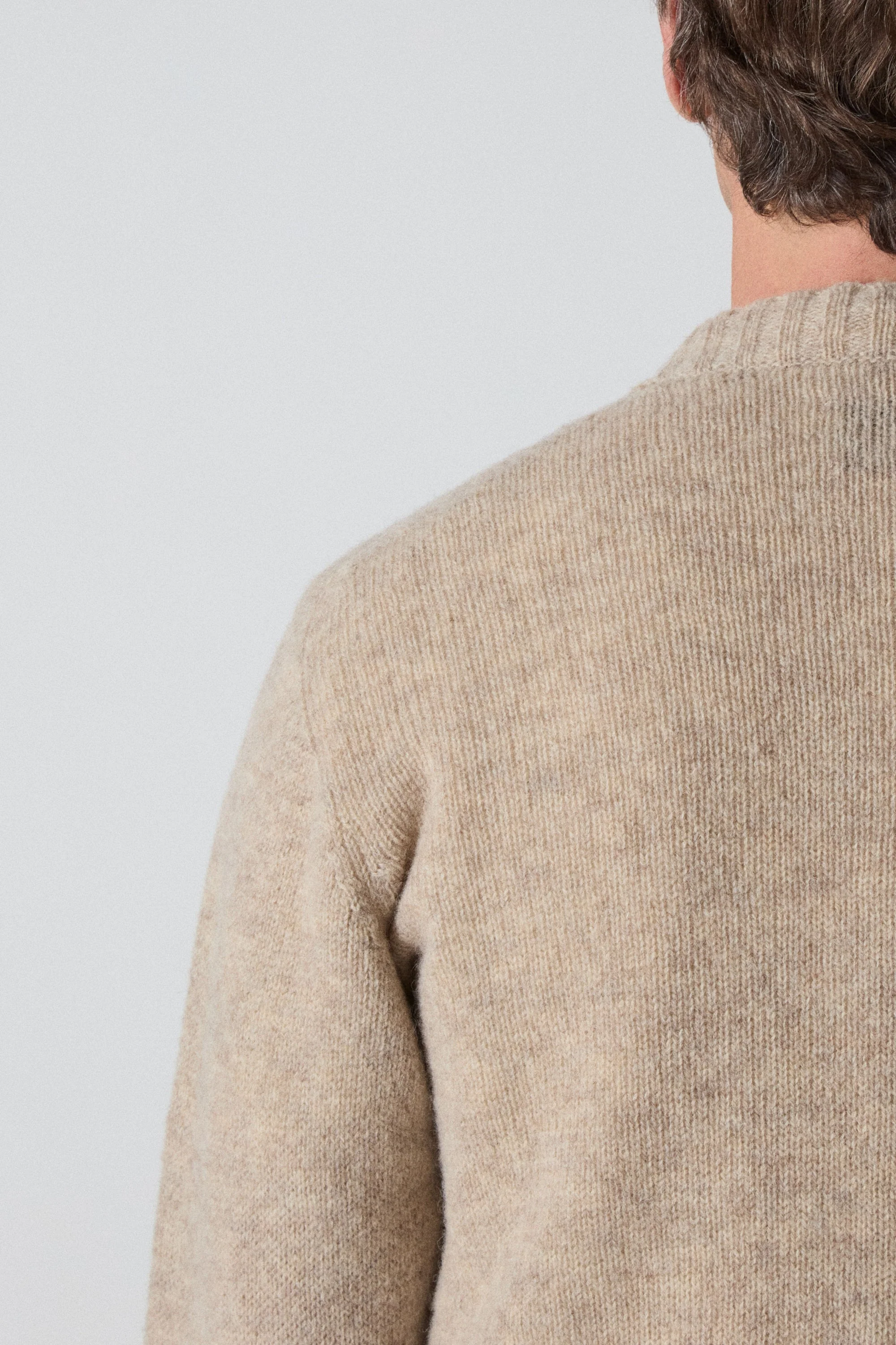 Bosse Shaggy Cardigan - Oatmeal - Image 3