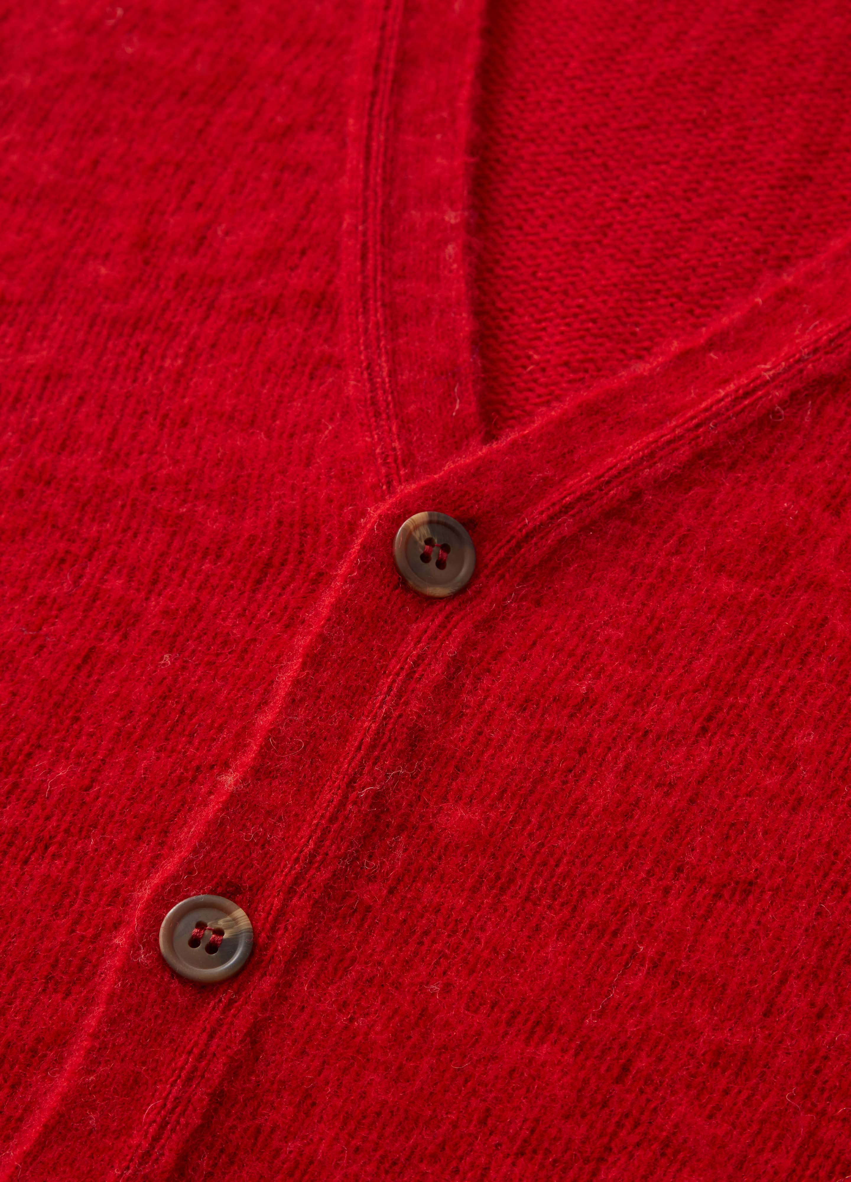 Brian Shaggy Cardigan - Red - Image 4