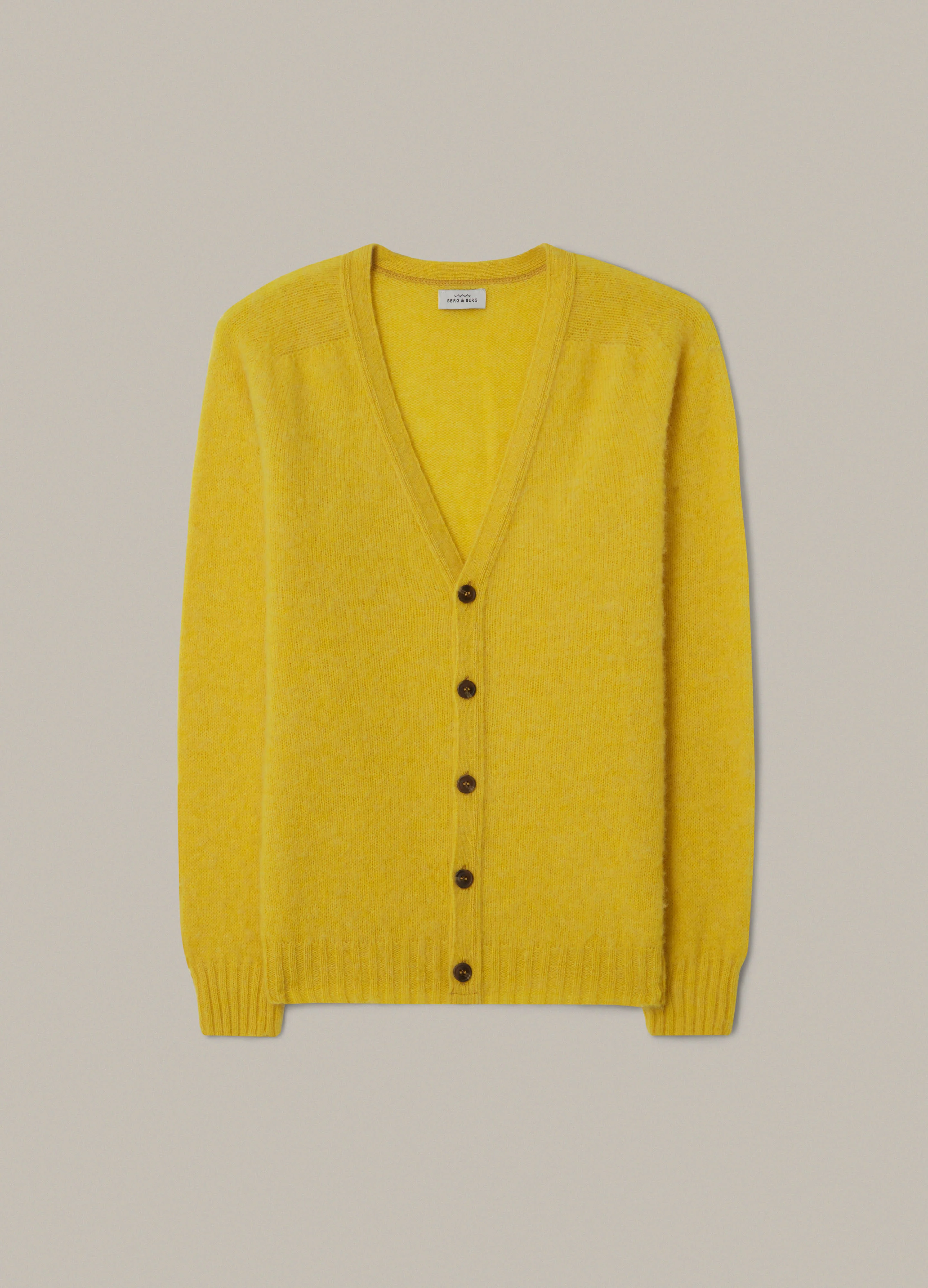 Brian Shaggy Cardigan - Yellow - Image 2