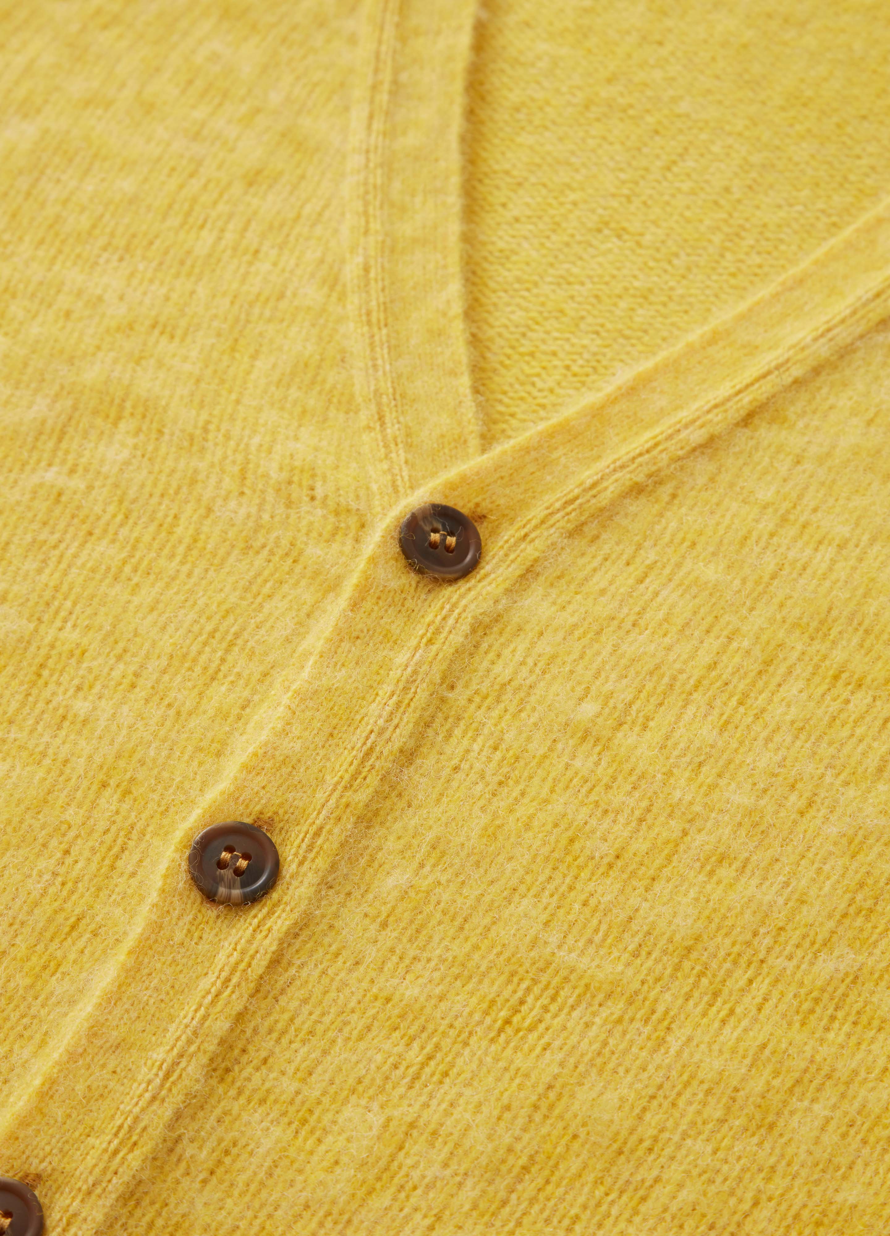 Brian Shaggy Cardigan - Yellow - Image 4