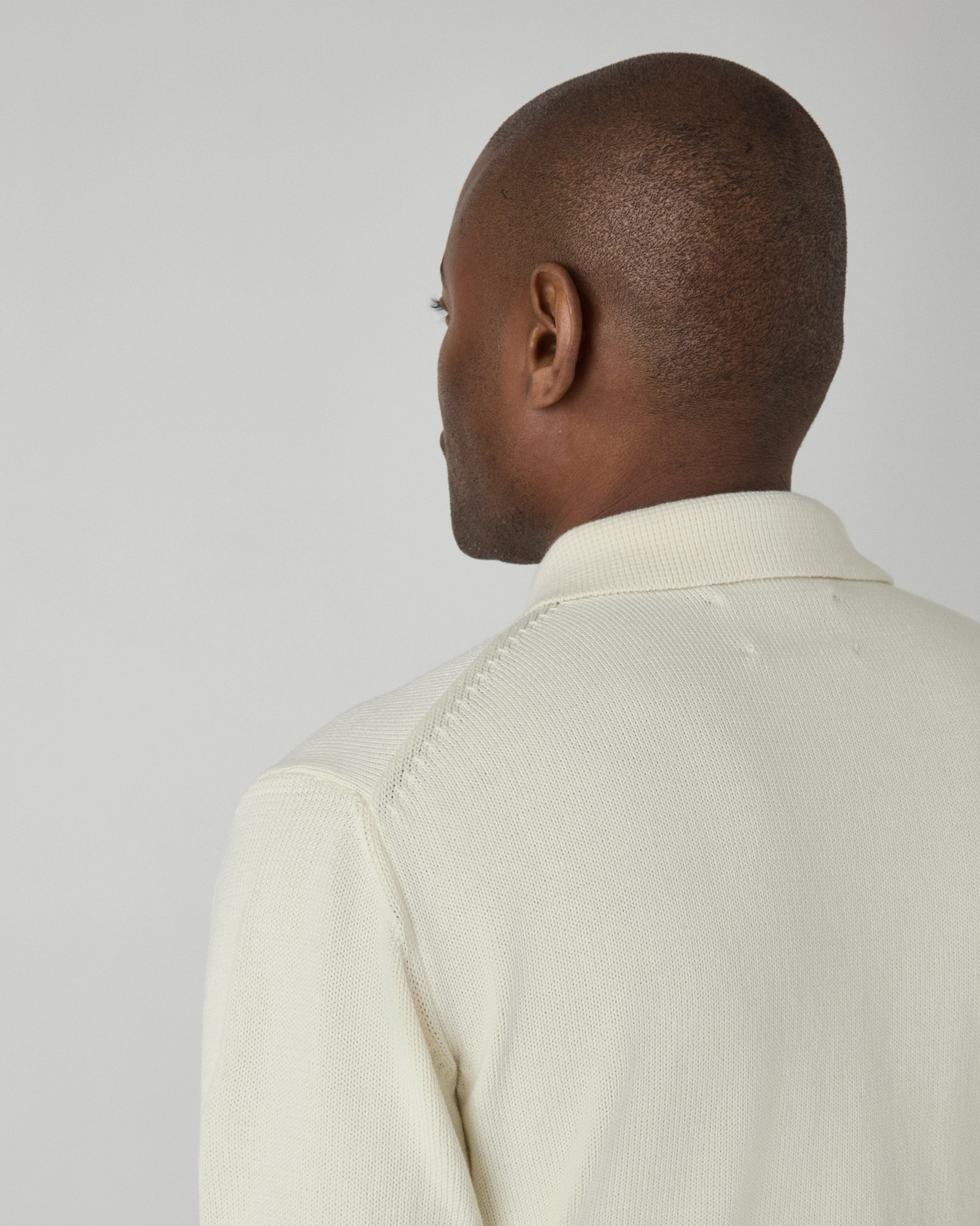 Bror Knitted Polo - Ivory - Image 3