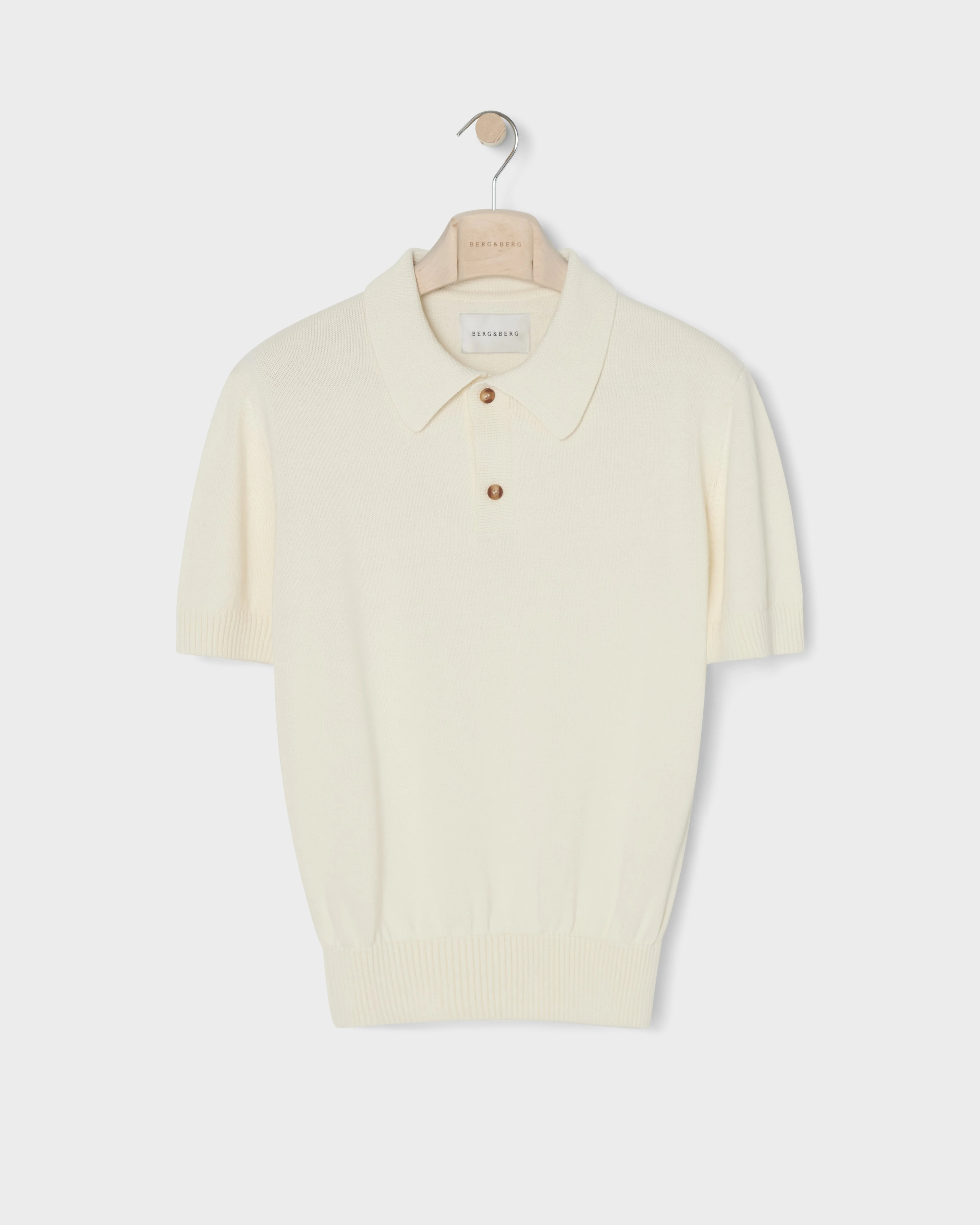 Bror Knitted Polo - Ivory - Image 4