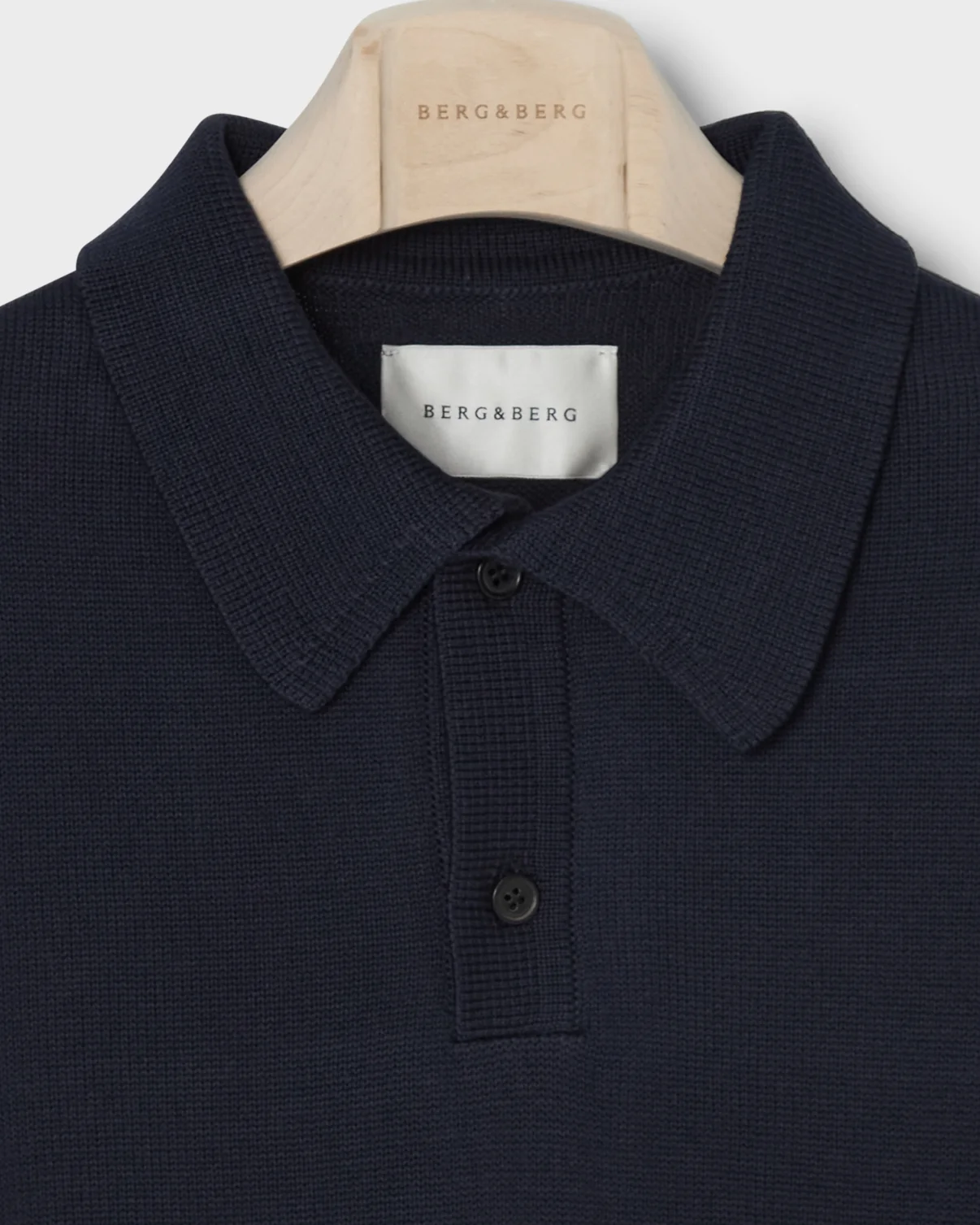 Bror Knitted Polo - Navy - Image 5