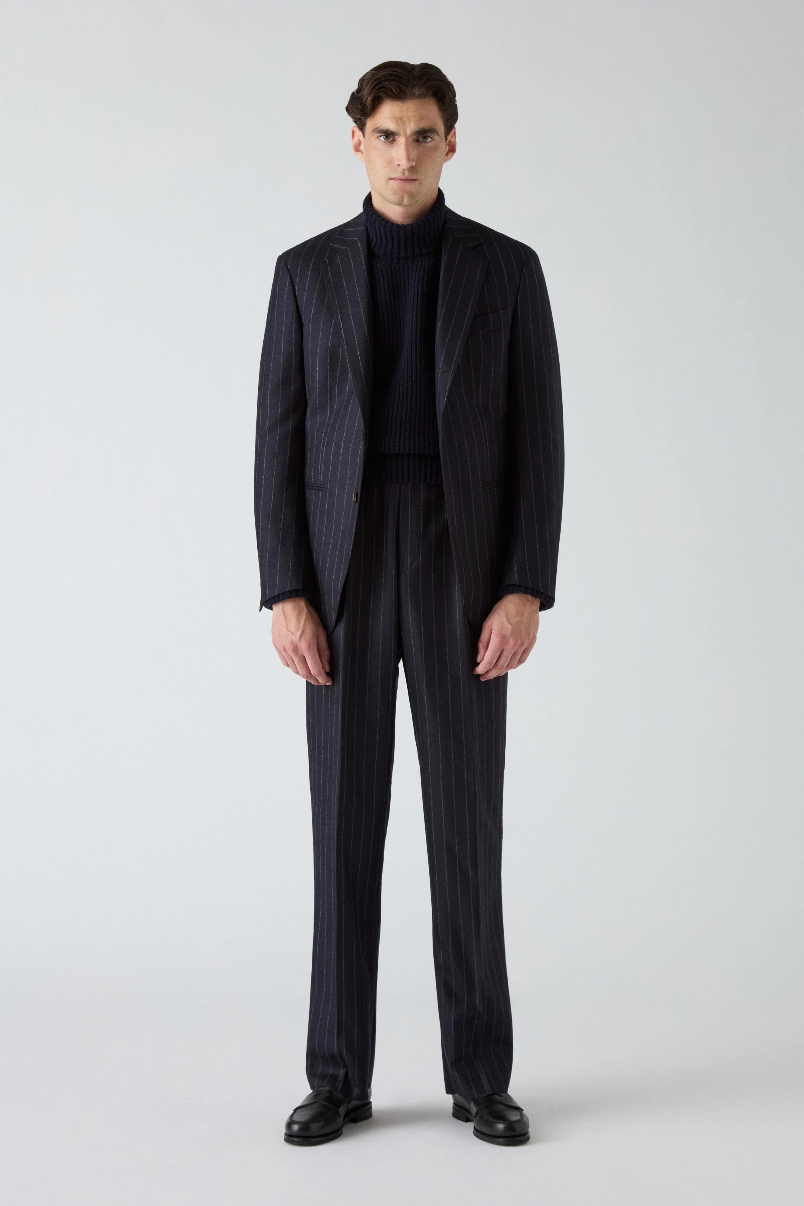 Dag Pinstripe Suit - Navy - Image 3