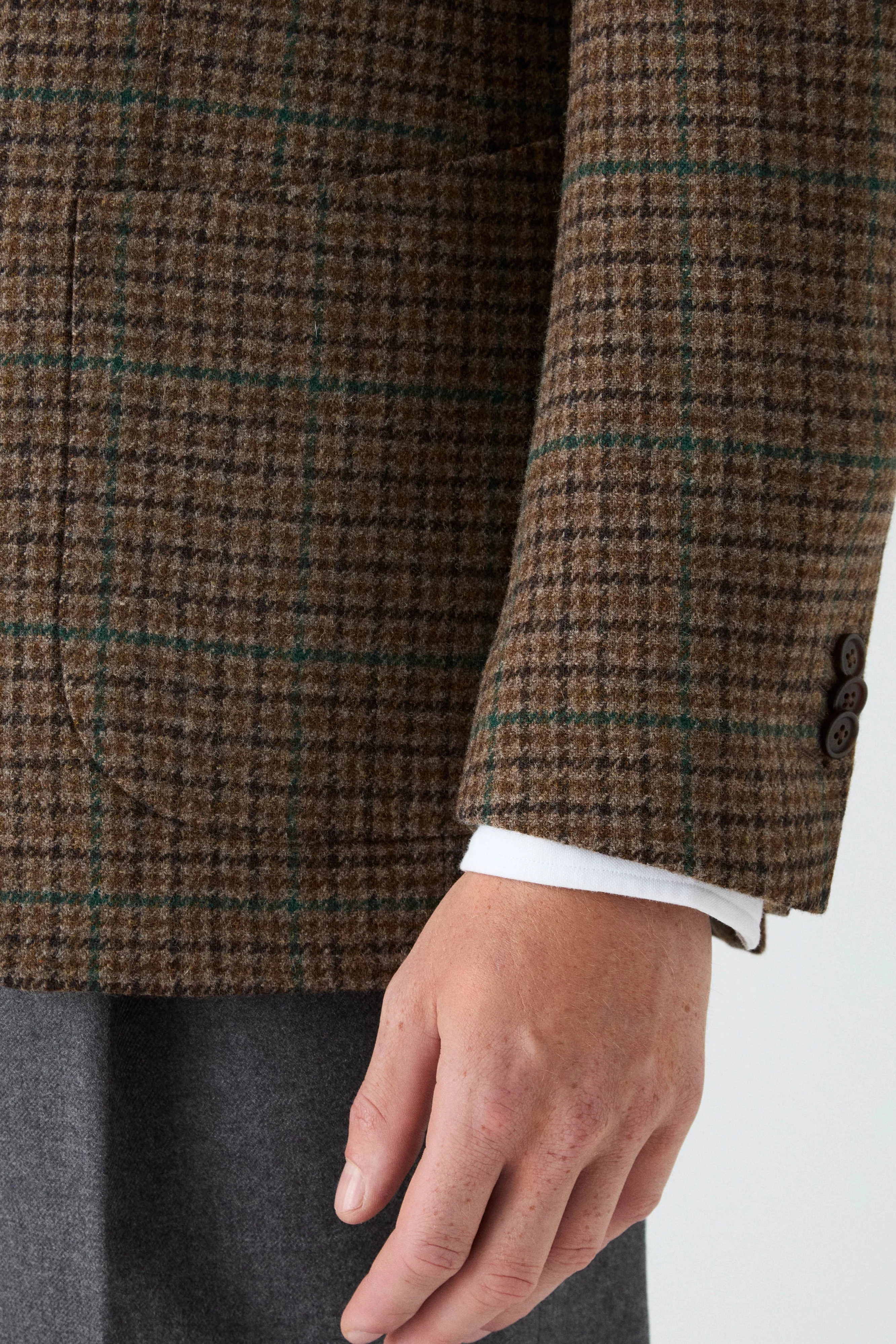 Dag Sport Tweed Jacket - Brown/Green - Image 5