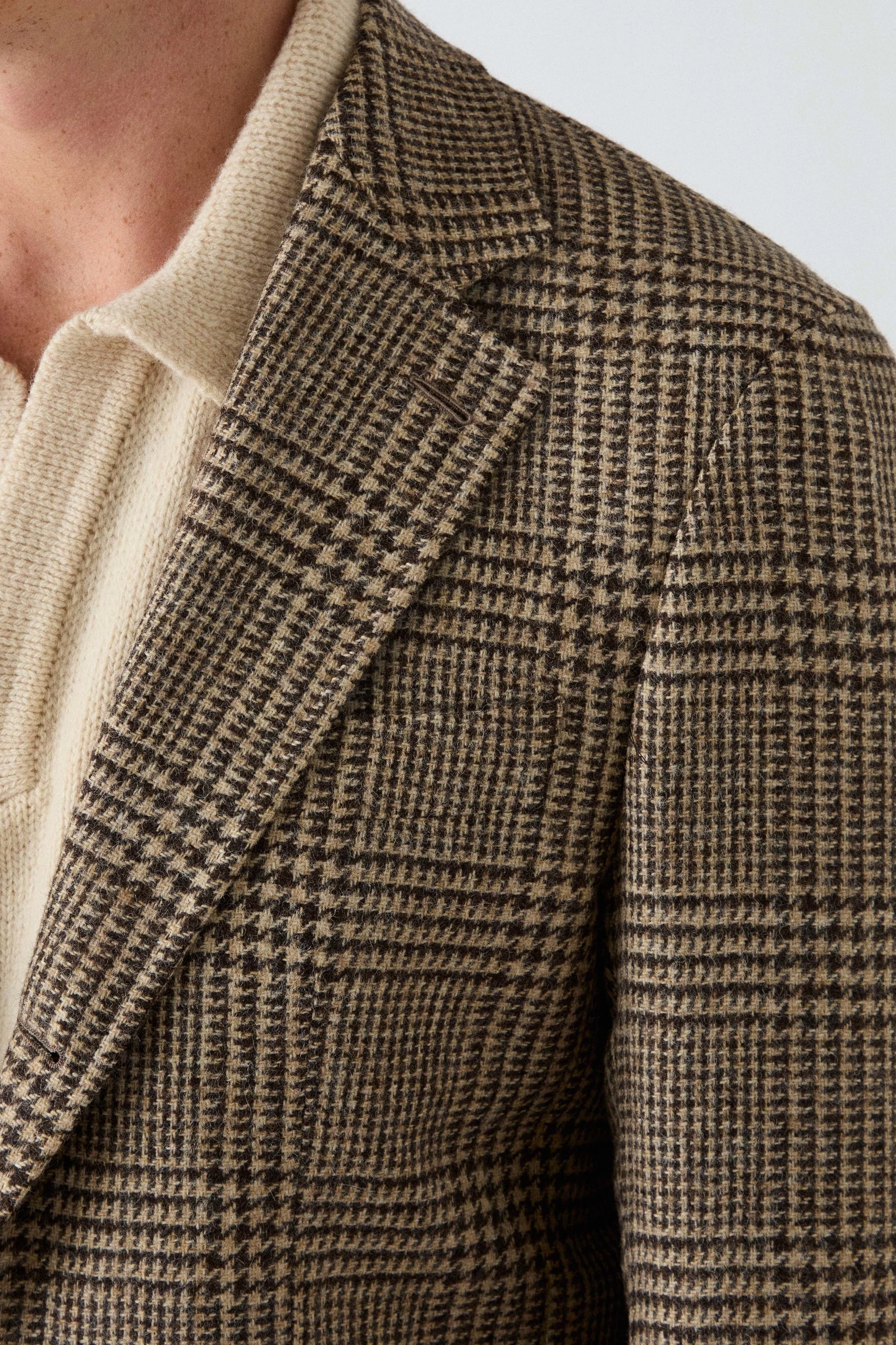 Dag Sport Tweed Jacket - Oat/Brown - Image 2