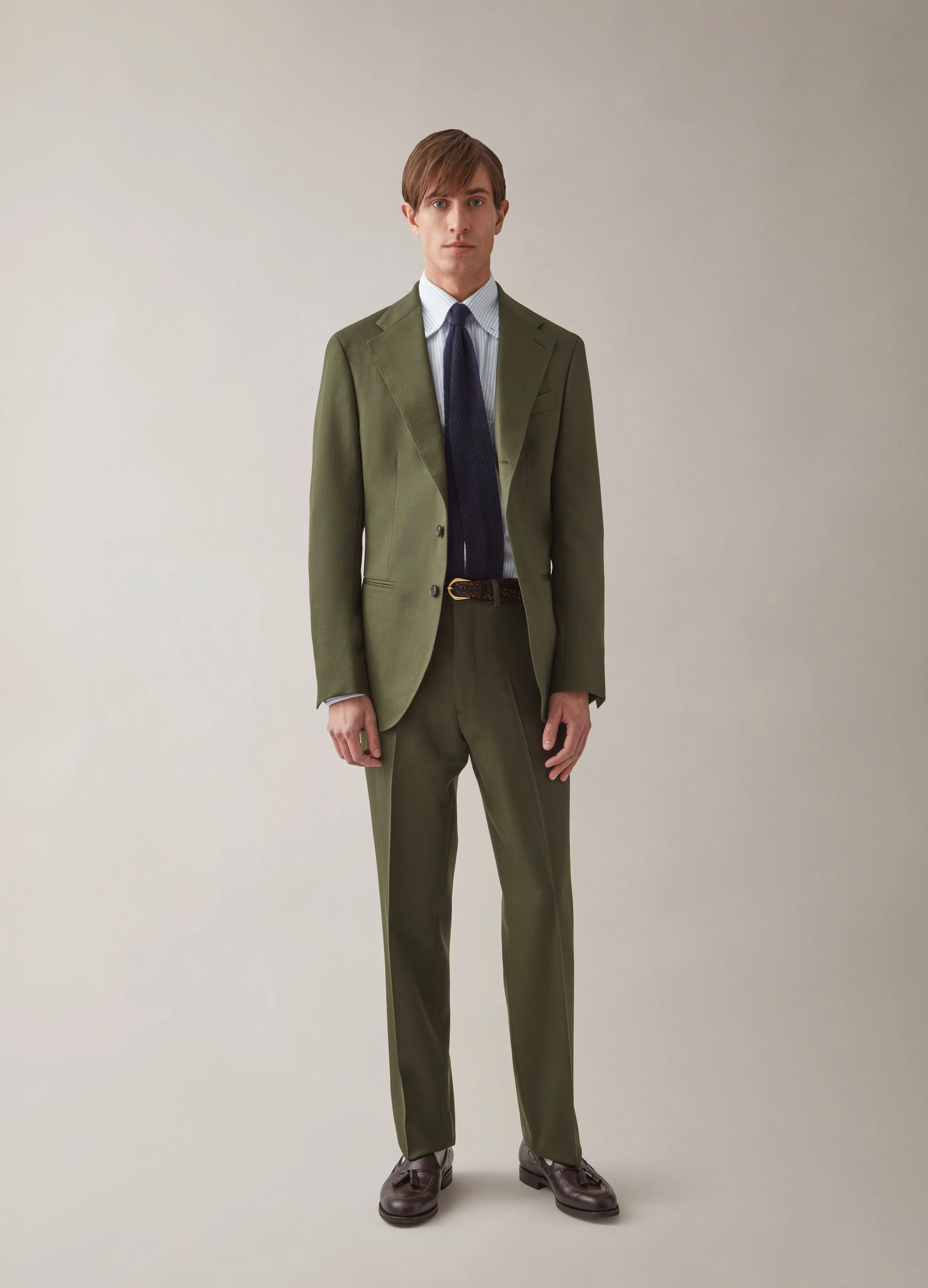 Dan Cavalry Twill Blazer - Olive