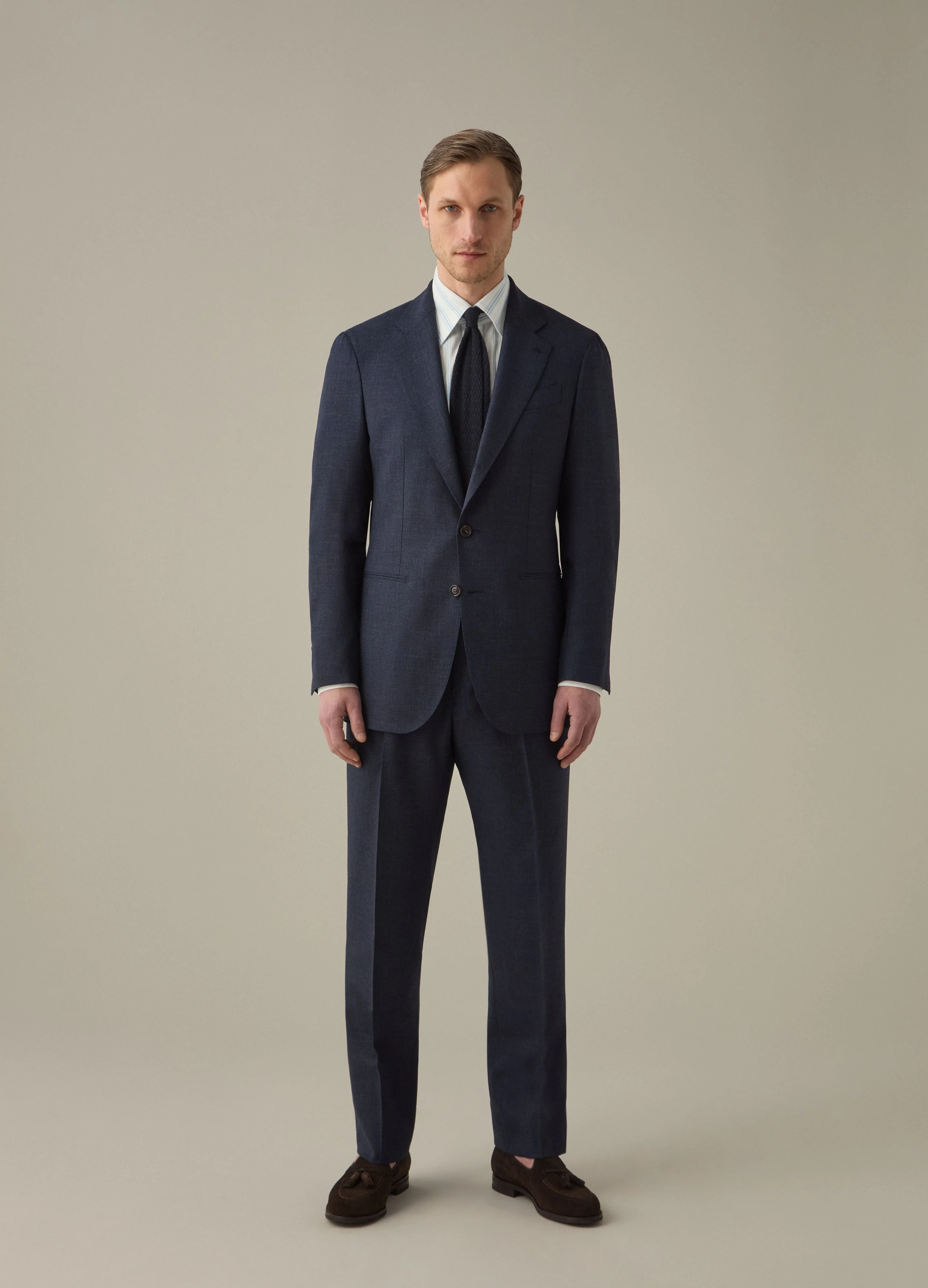 Don High Twist Suit Jacket - Air Force